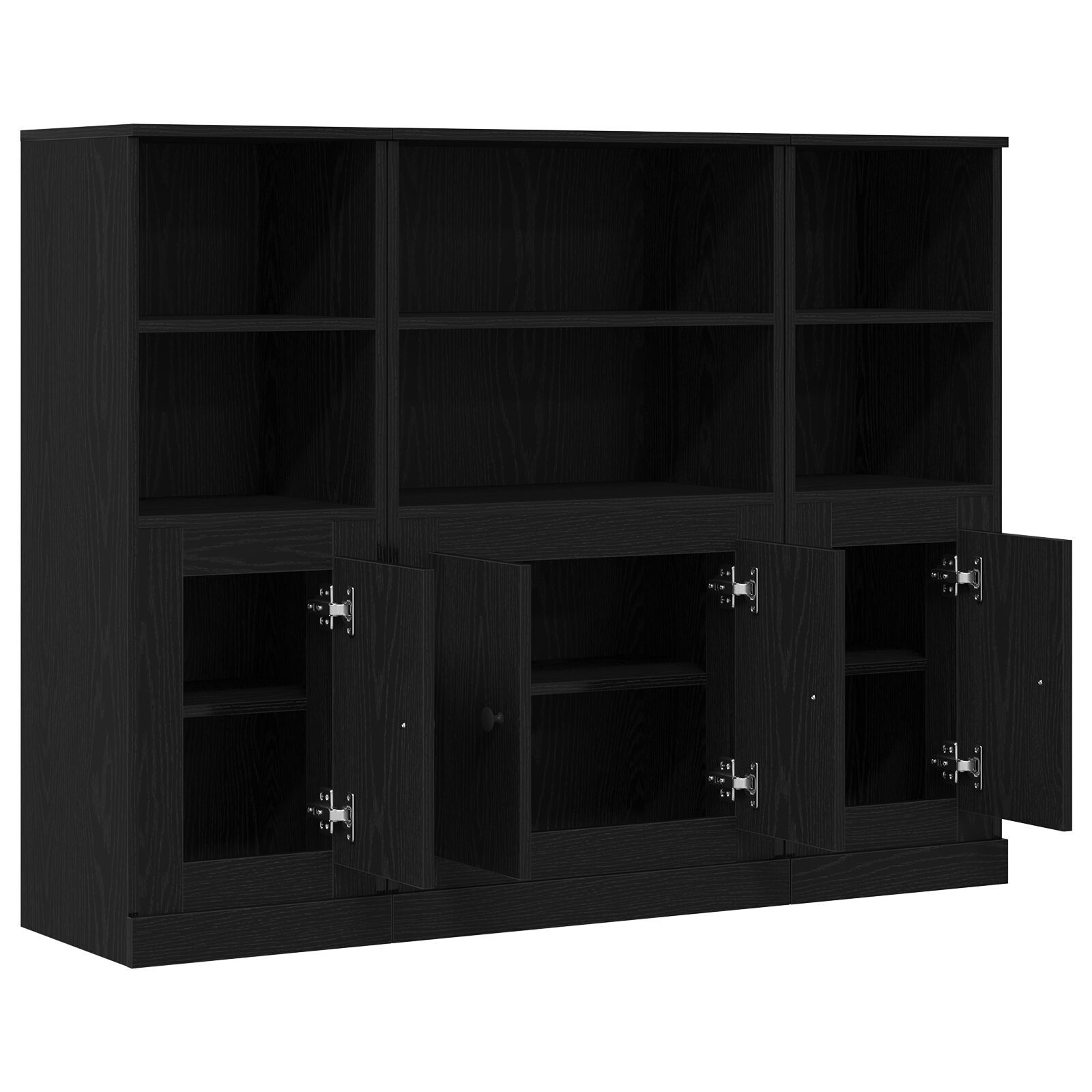 vidaXL Highboard Stejar Negru Lemn compozit vidaXL Highboard Stejar Negru Lemn compozit