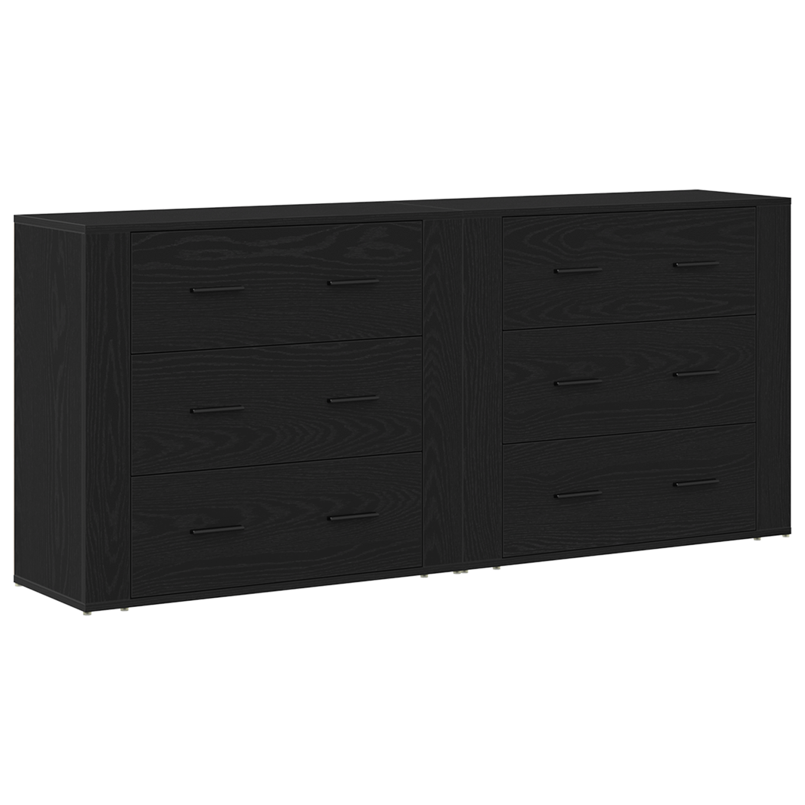vidaXL Bufet cu sertar Stejar Negru 160 x 33 x 70 cm Lemn compozit vidaXL Bufet cu sertar Stejar Negru 160 x 33 x 70 cm Lemn compozit