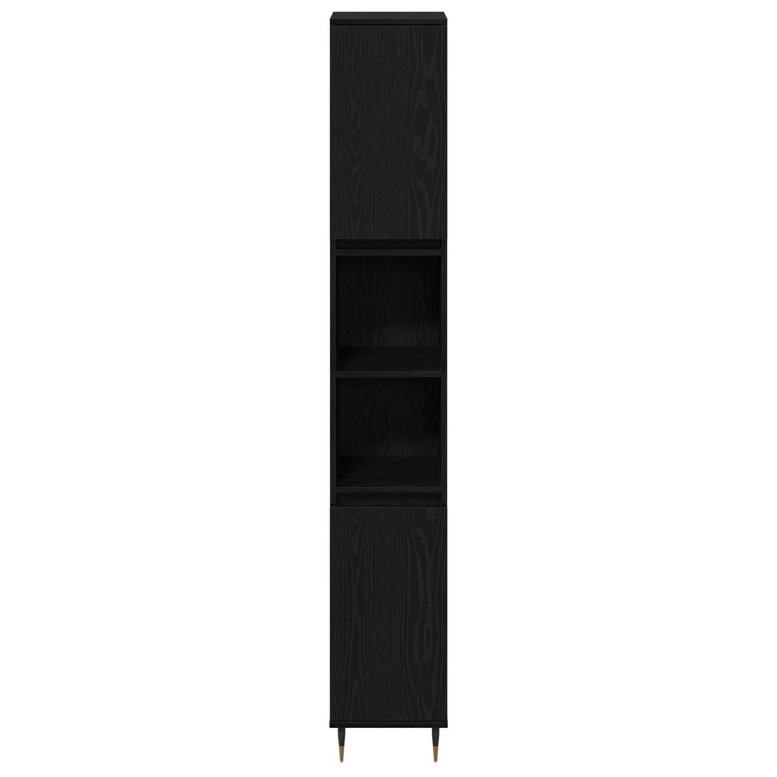 vidaXL Set de mobilă pentru baie 3 pcs Stejar Negru 30 x 30 x 190 cm vidaXL Set de mobilă pentru baie 3 pcs Stejar Negru 30 x 30 x 190 cm