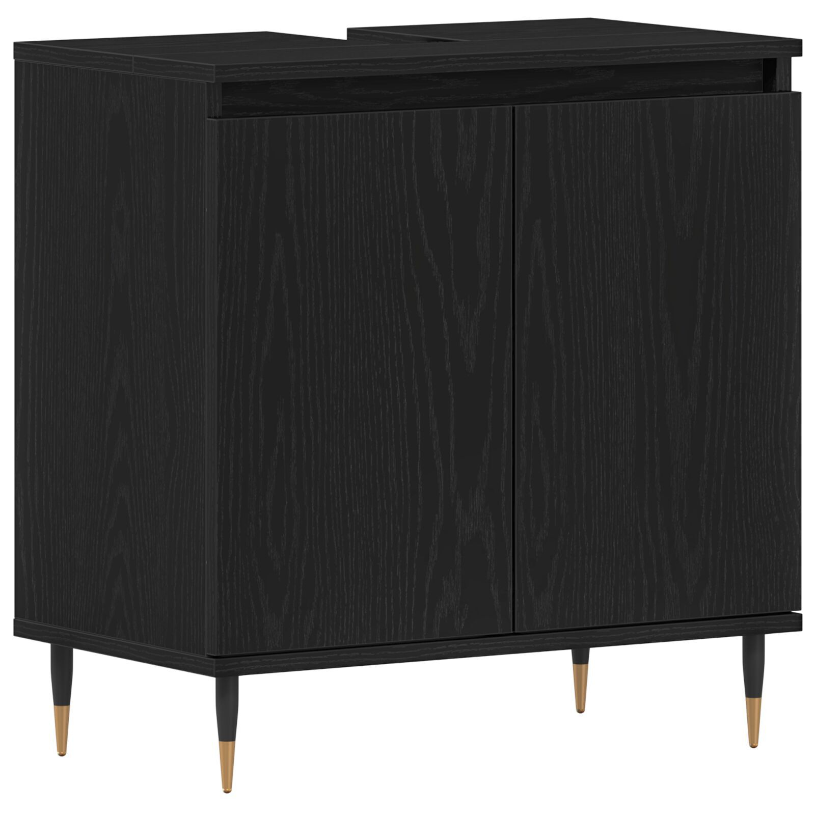 vidaXL Set de Mobilă pentru Baie 3 pcs Stejar Negru 30 x 30 x 190 cm vidaXL Set de Mobilă pentru Baie 3 pcs Stejar Negru 30 x 30 x 190 cm