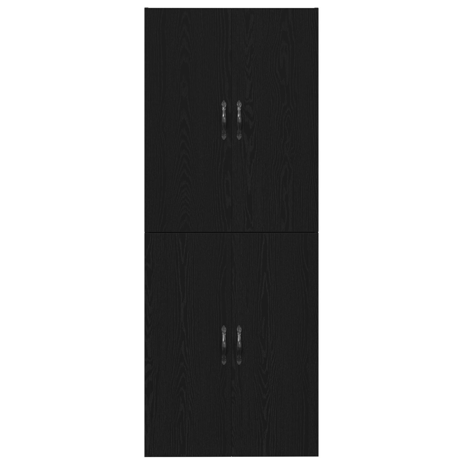 vidaXL Dulap montat pe perete 2 pcs Stejar negru 69.5 x 34 x 90 cm