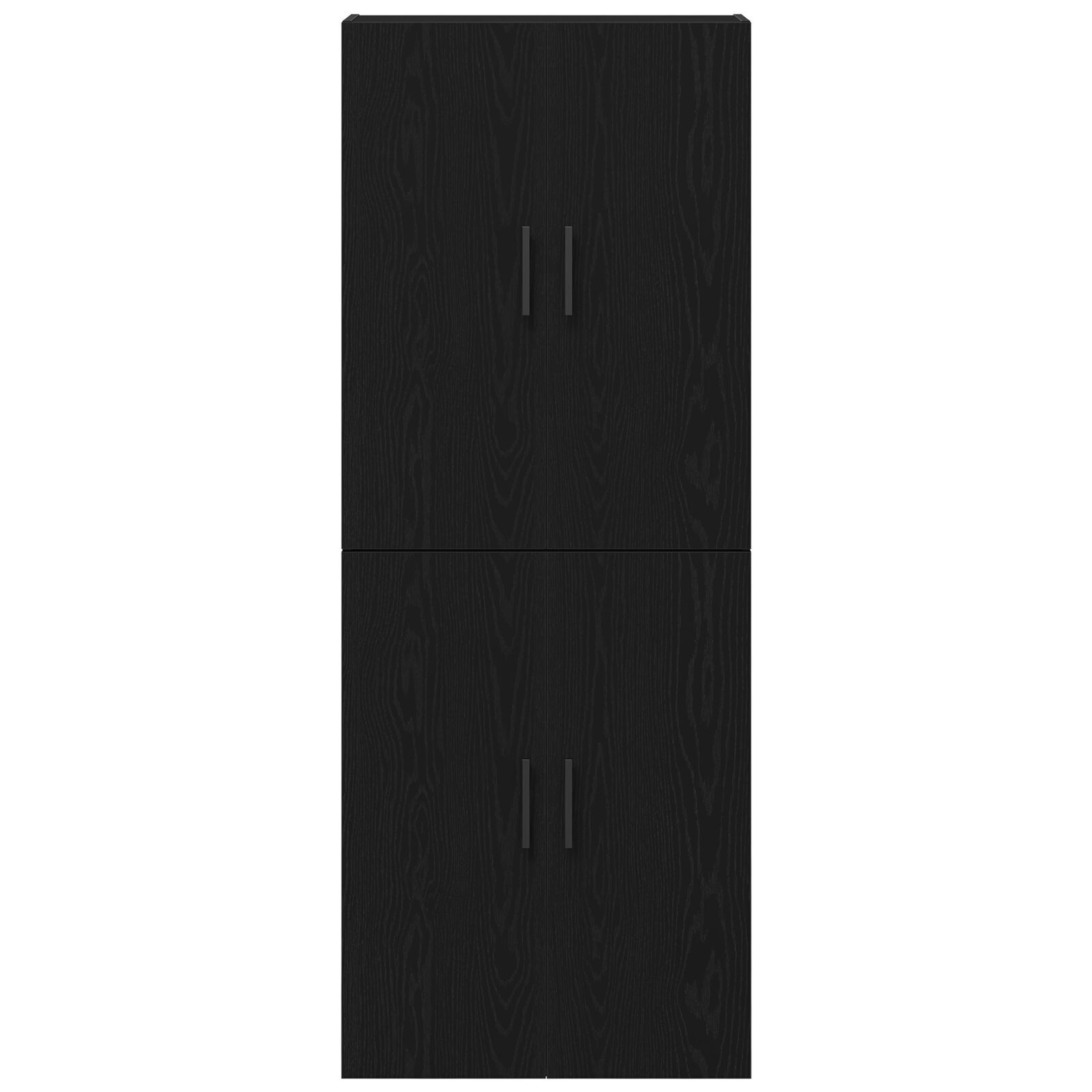 vidaXL Dulap montat pe perete 2 pcs Stejar negru 69.5 x 34 x 90 cm