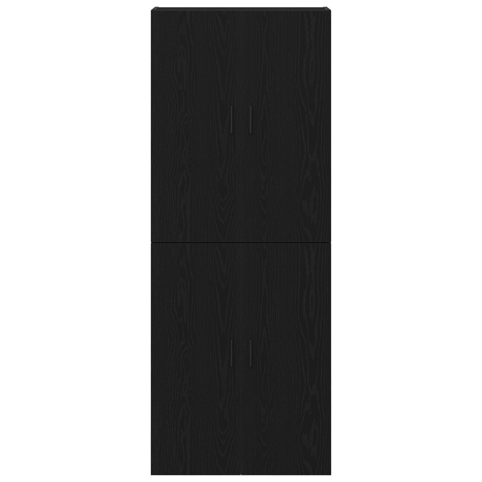 vidaXL Dulap montat pe perete 2 pcs Stejar negru 69.5 x 34 x 90 cm