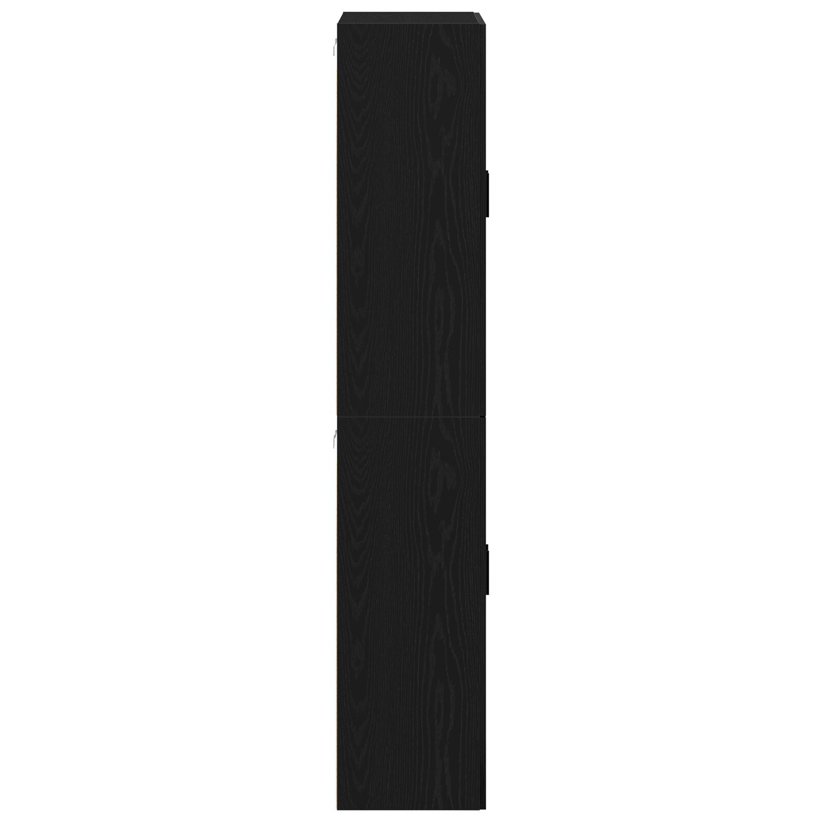 vidaXL Dulap montat pe perete 2 pcs Stejar negru 69.5 x 34 x 90 cm
