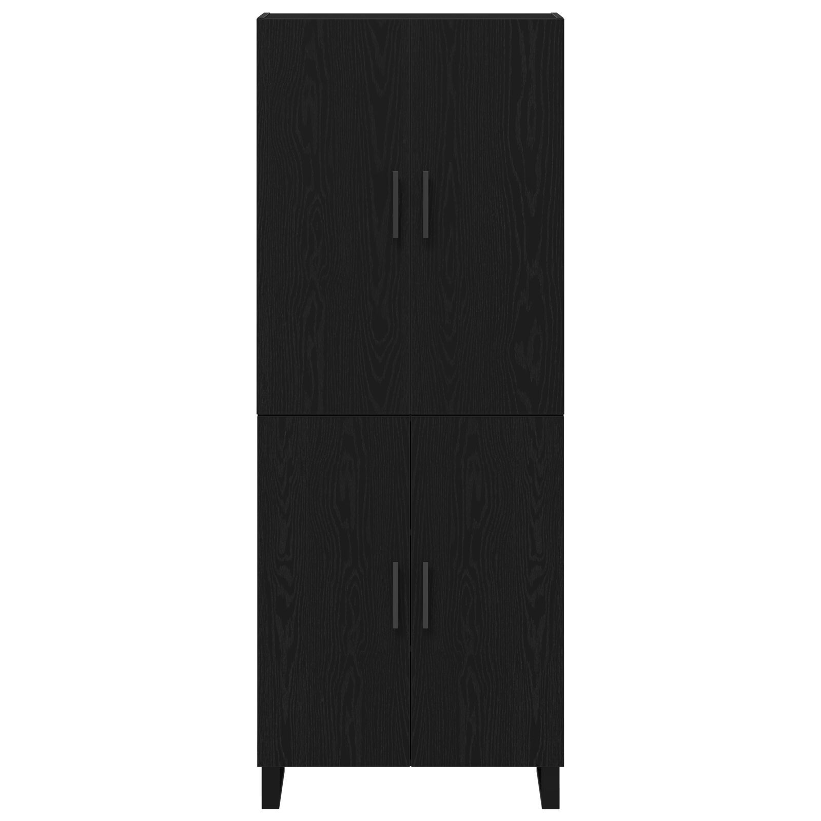vidaXL Bufet 2 pcs Stejar negru 69.5 x 34 x 180 cm Lemn compozit