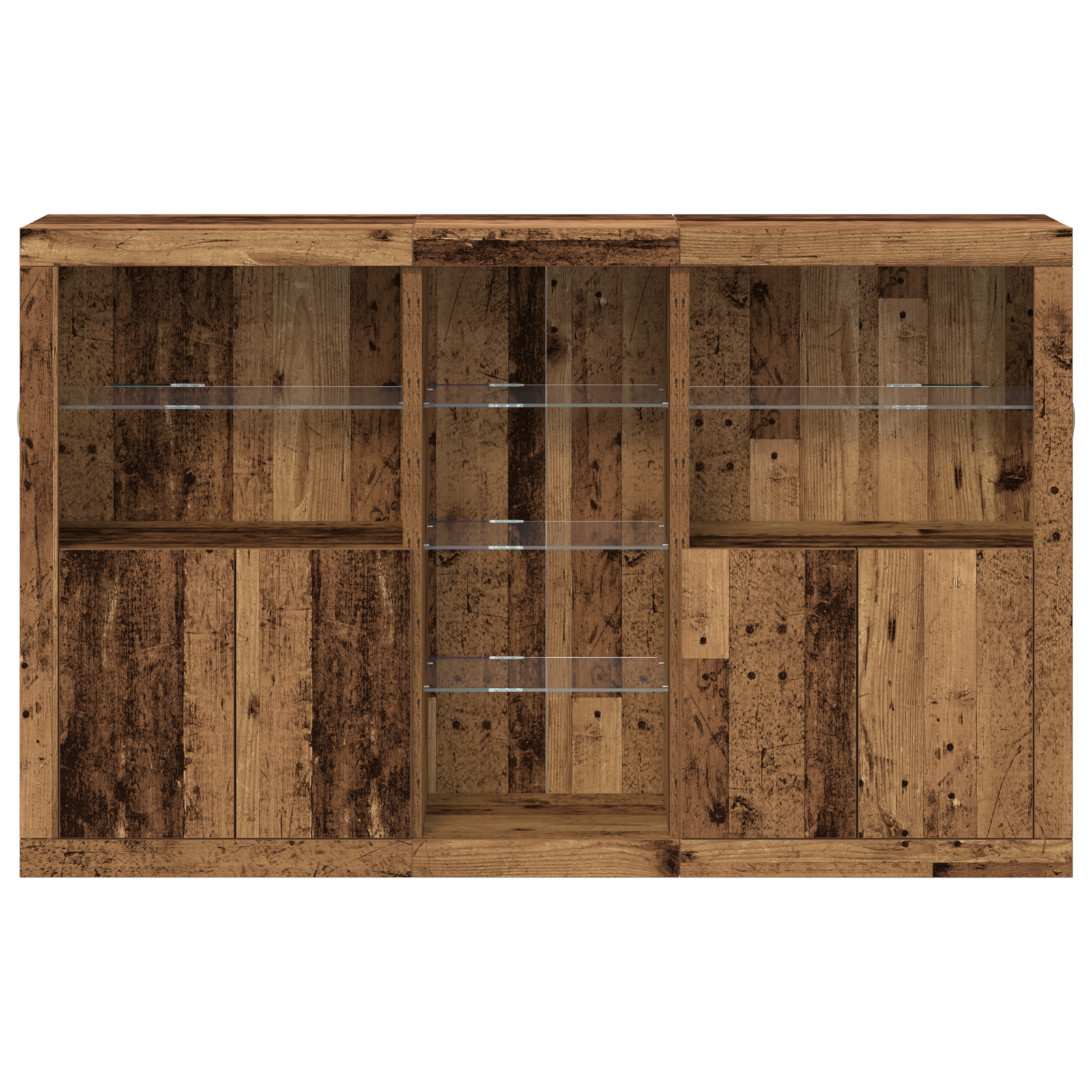 Bufet vidaXL cu Lămpi LED Lemn vechi 162x37x100 cm Lemn prelucrat Bufet vidaXL cu Lămpi LED Lemn vechi 162x37x100 cm Lemn prelucrat