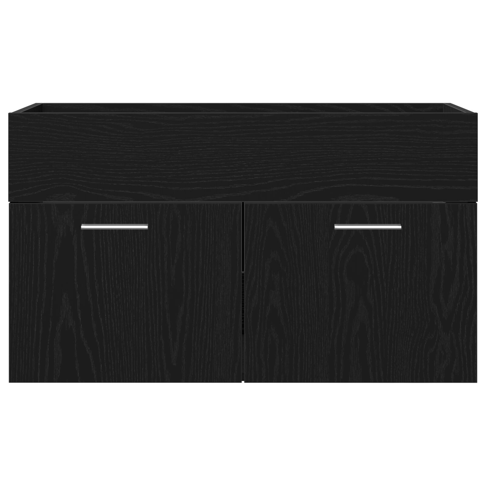 vidaXL Dulap de Baie Stejar Negru 80 x 38,5 x 46 cm Lemn compozit