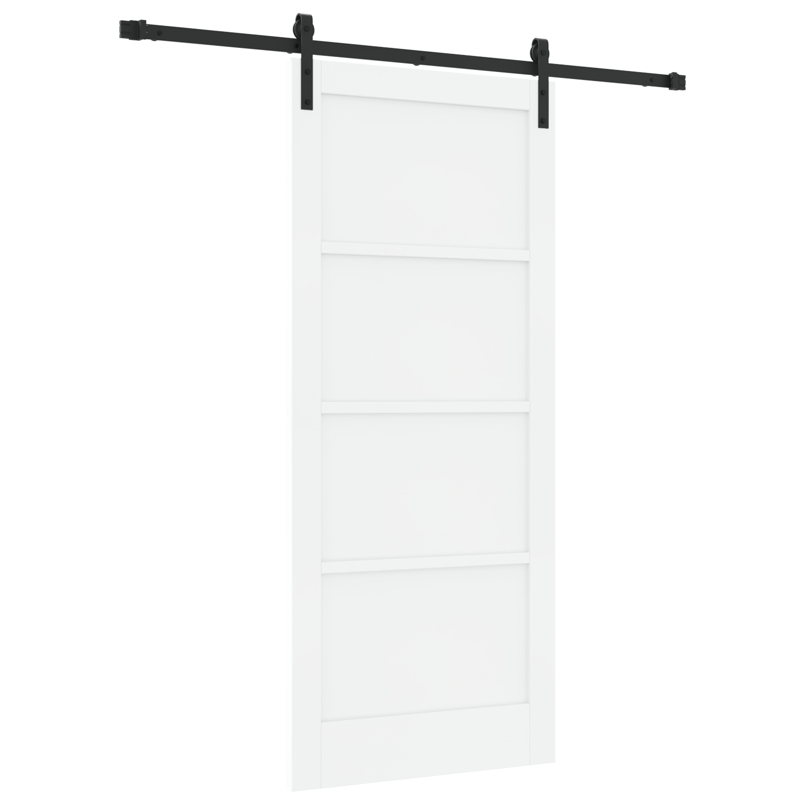 Ușa glisantă vidaXL cu accesorii albe 86x198.5 cm din lemn solid de pin Ușa glisantă vidaXL cu accesorii albe 86x198.5 cm din lemn solid de pin
