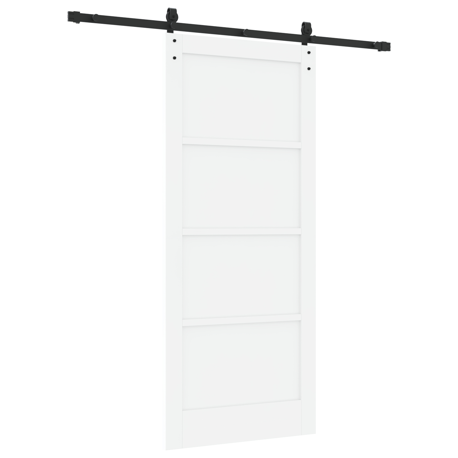 Ușa glisantă vidaXL cu accesorii albe 86x198.5 cm din lemn solid de pin Ușa glisantă vidaXL cu accesorii albe 86x198.5 cm din lemn solid de pin