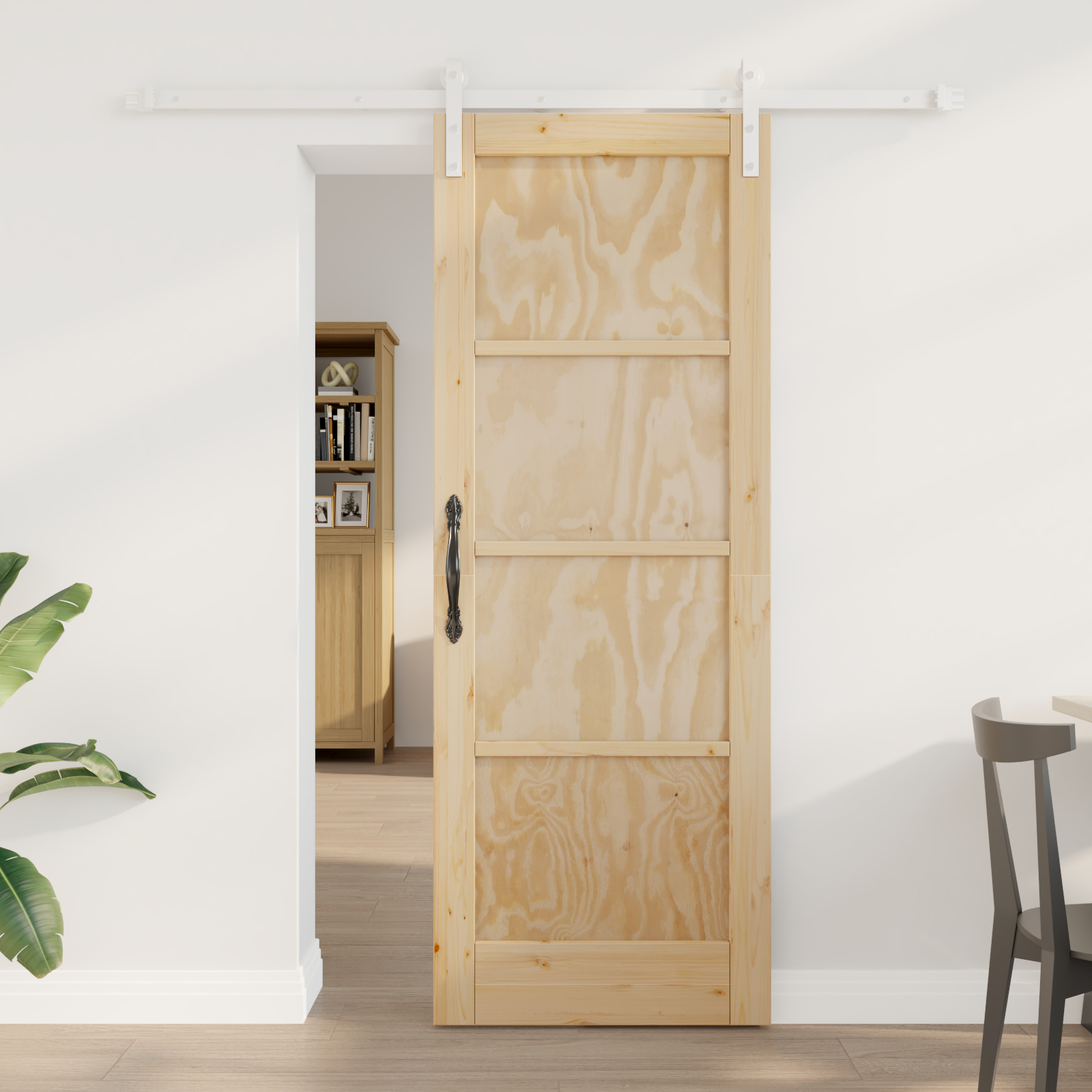 vidaXL Ușa Glisantă Manual Natural și alb 73.5 x 198.5 cm vidaXL Ușa Glisantă Manual Natural și alb 73.5 x 198.5 cm