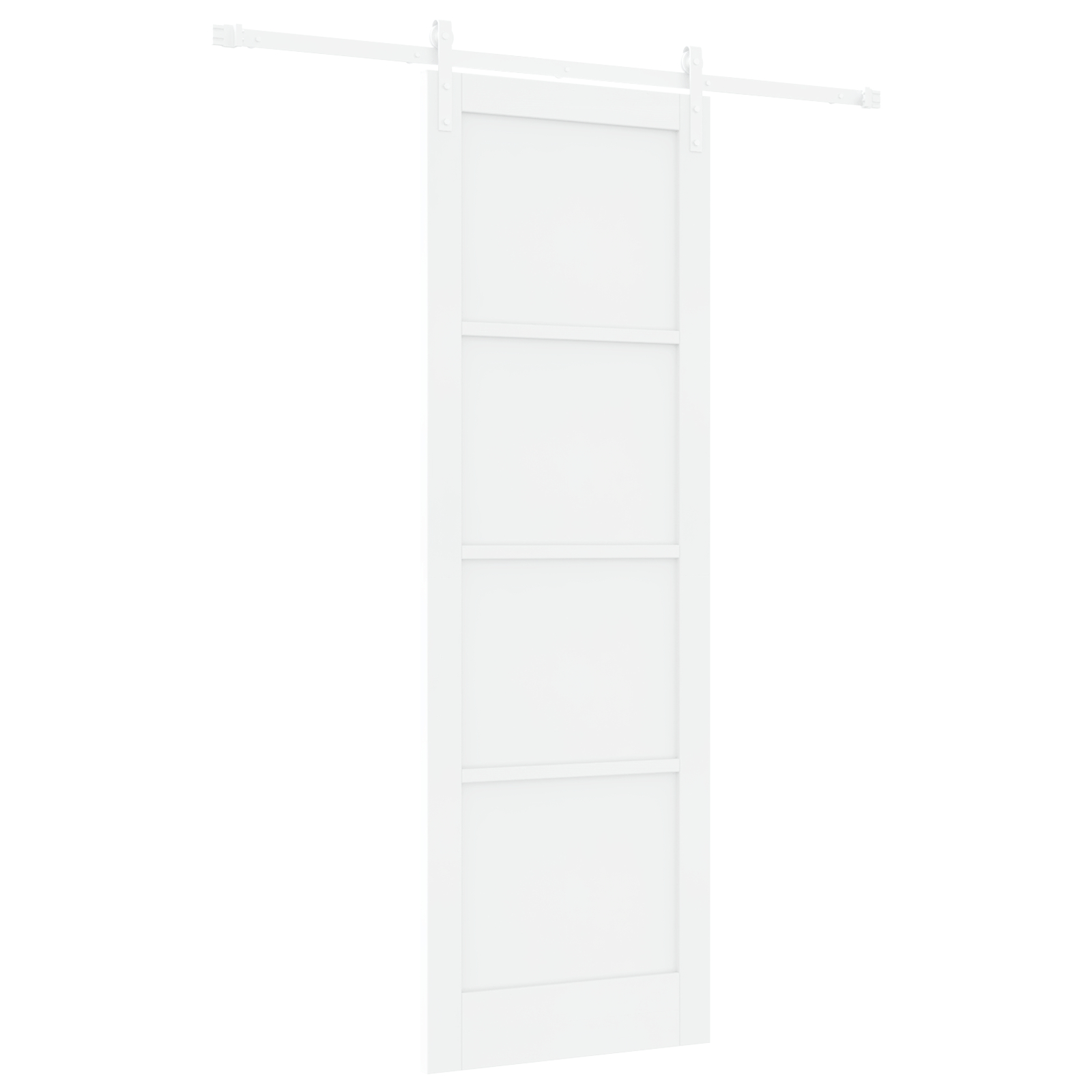 vidaXL Ușa Glisantă Manual Alb 78 x 232 cm Lemn de pin solid și oțel