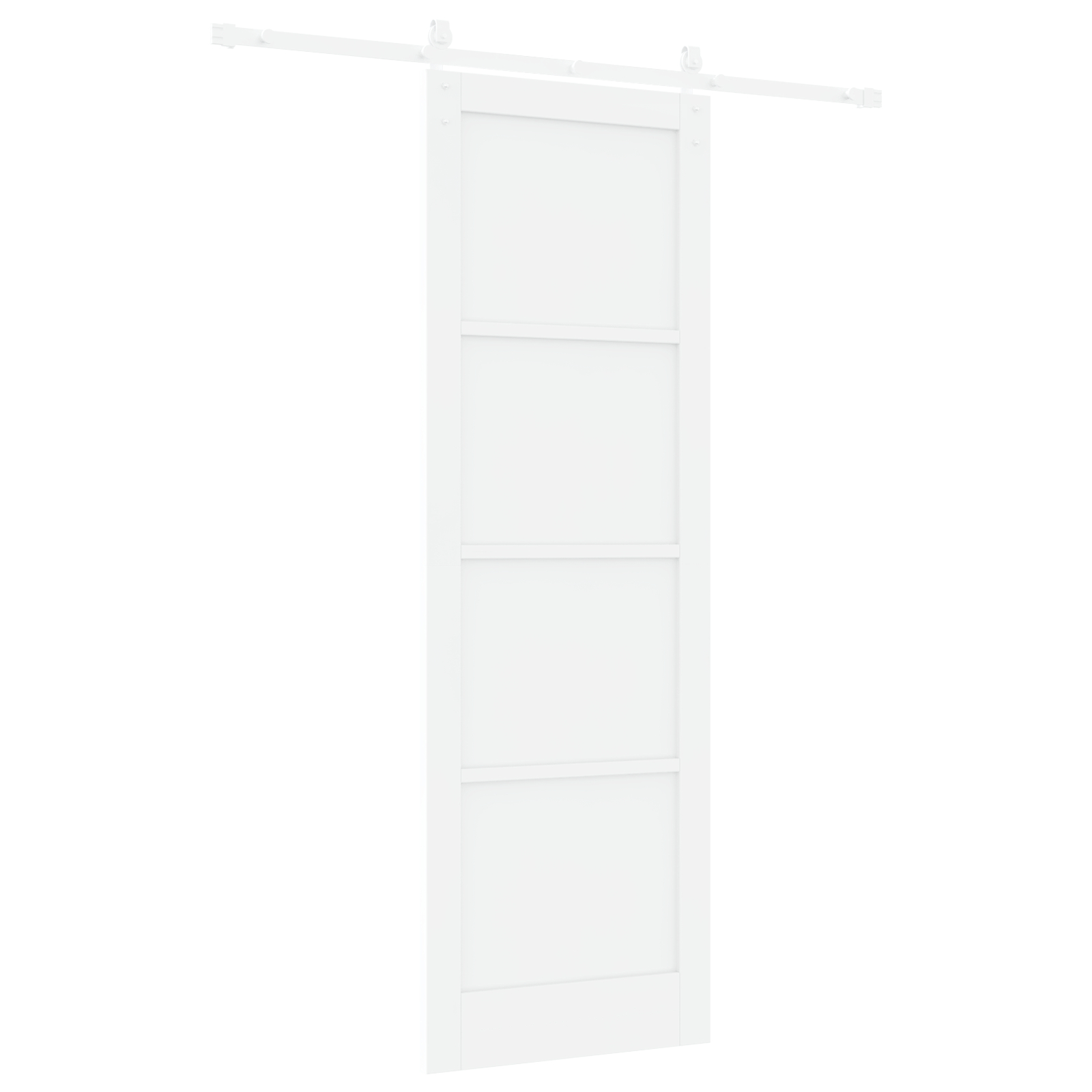 vidaXL Ușa Glisantă Manual Alb 78 x 232 cm Lemn de pin solid și oțel