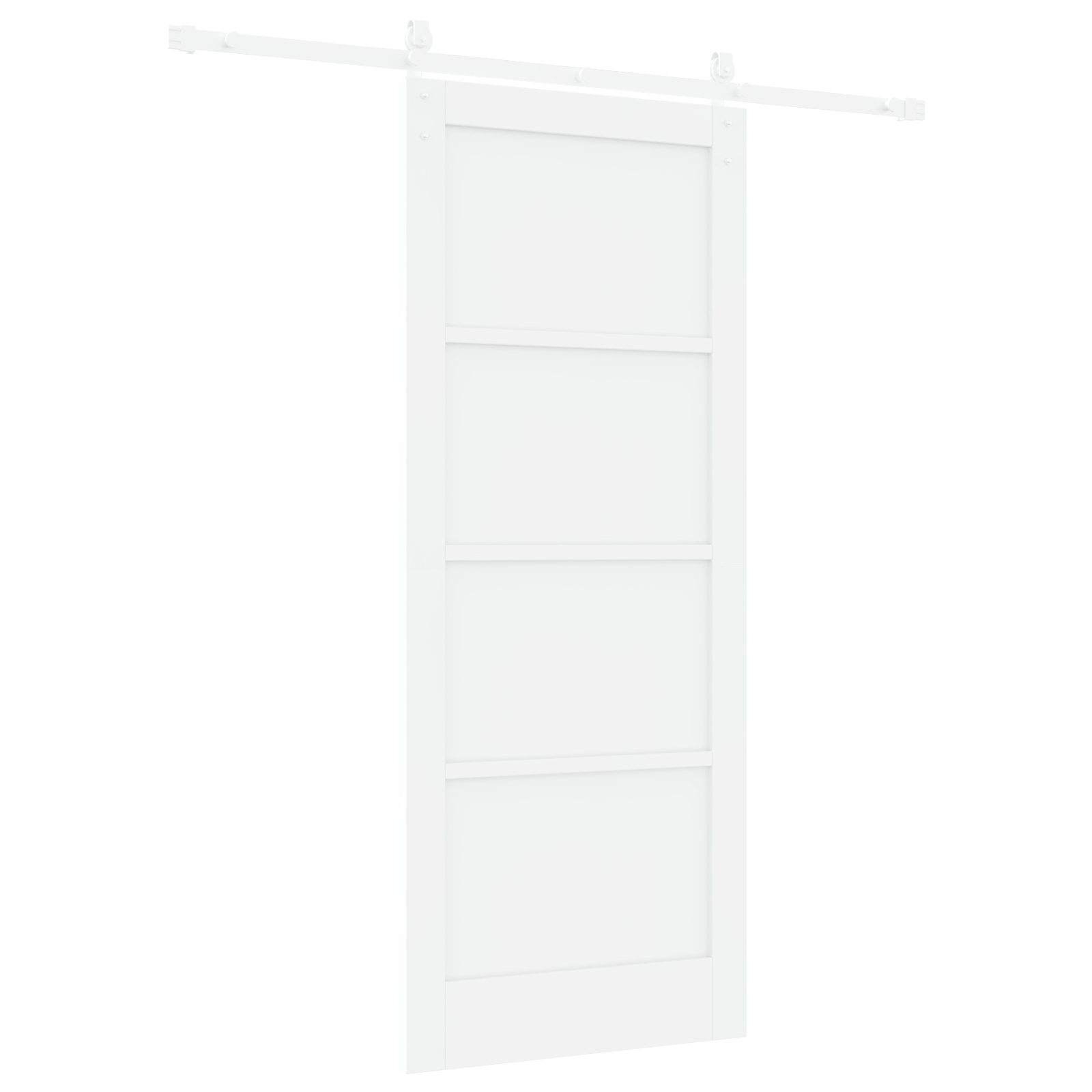 vidaXL Ușa Glisantă Manual Alb 83 x 202 cm Lemn de pin solid și oțel vidaXL Ușa Glisantă Manual Alb 83 x 202 cm Lemn de pin solid și oțel