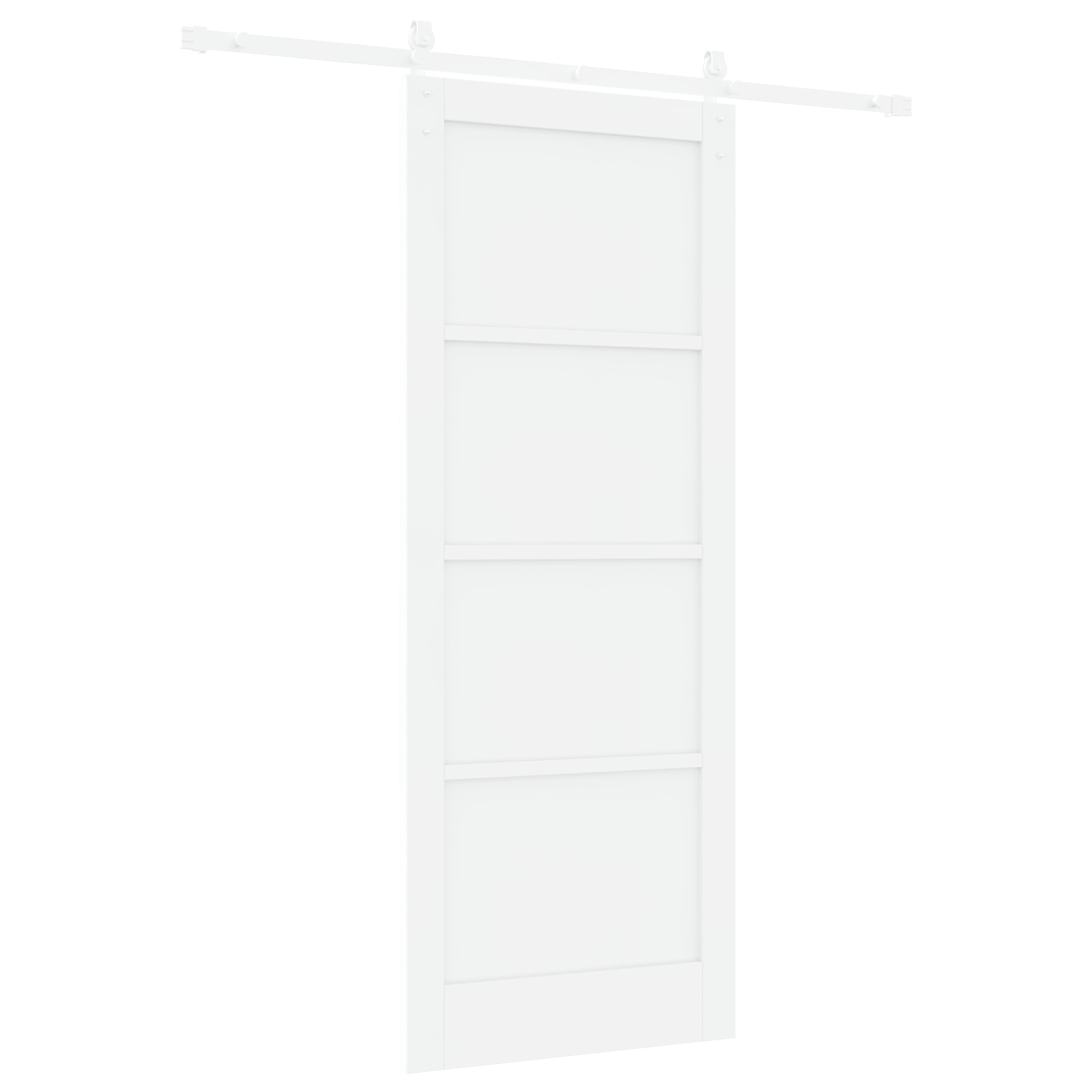 vidaXL Ușa Glisantă Manual Alb 83 x 211 cm Lemn de pin solid și oțel