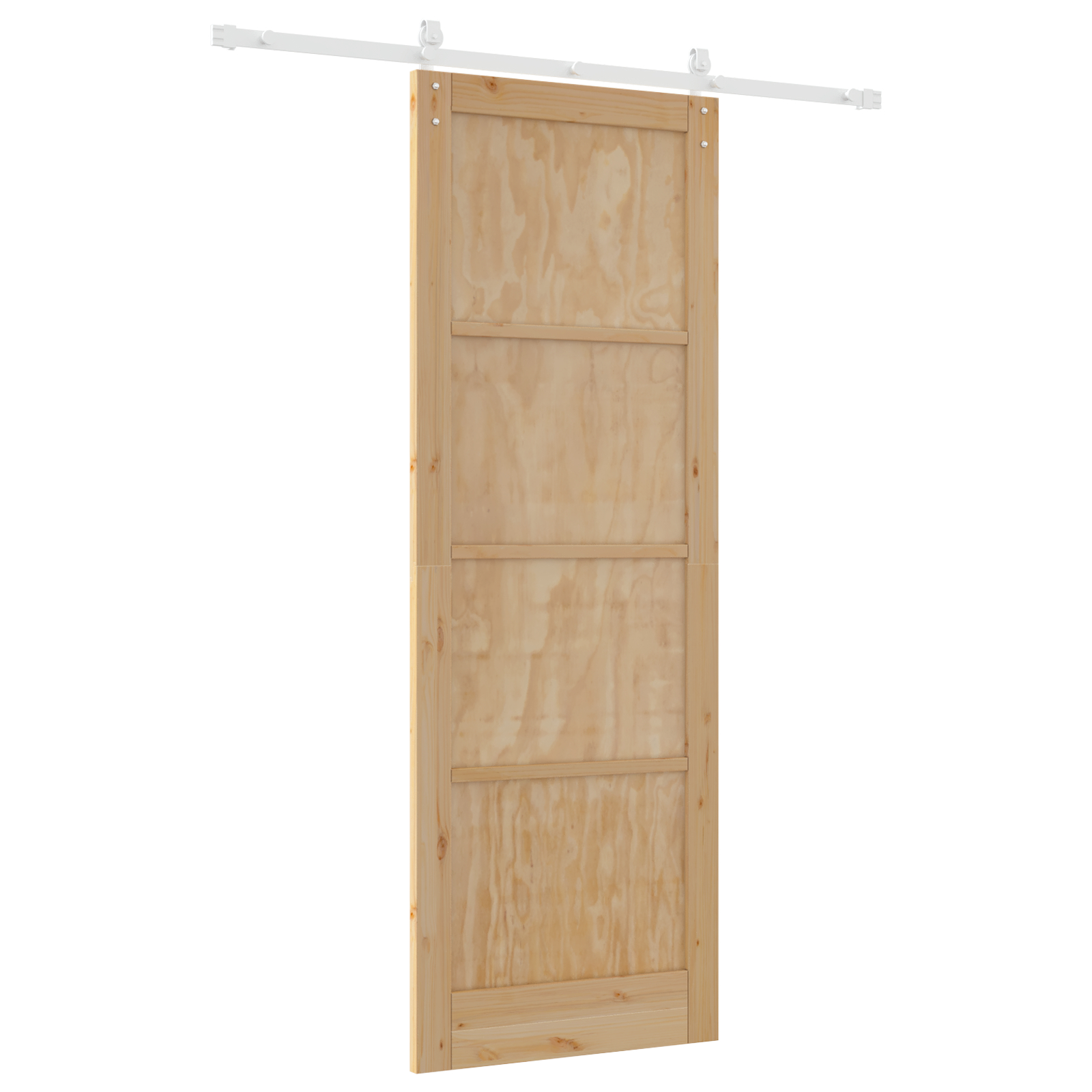 vidaXL Ușa Glisantă Manual Natural și alb 83 x 232 cm