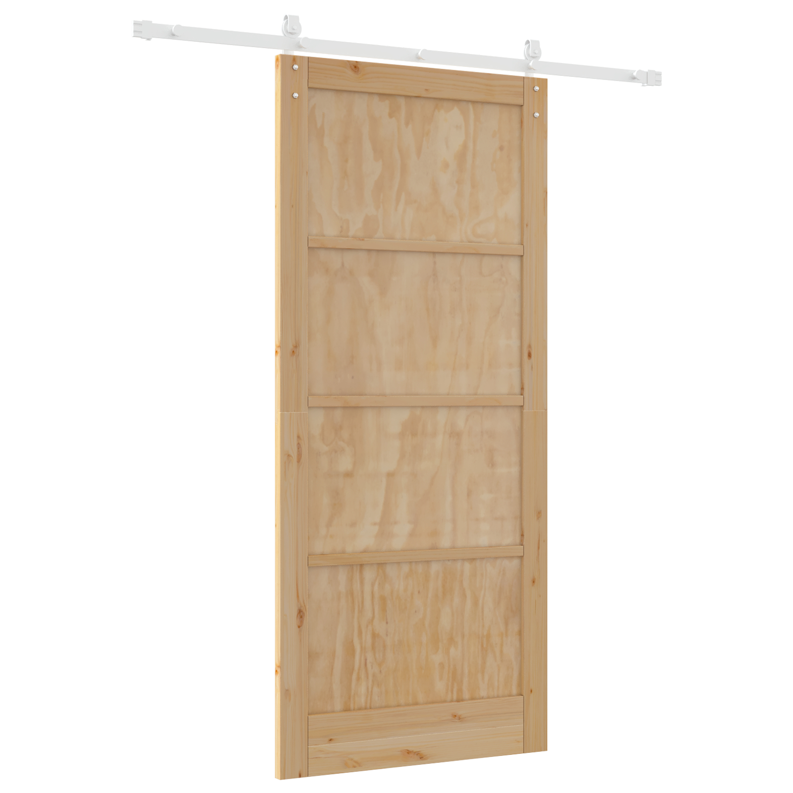 vidaXL Ușa Glisantă Manual Natural și alb 93 x 211 cm vidaXL Ușa Glisantă Manual Natural și alb 93 x 211 cm