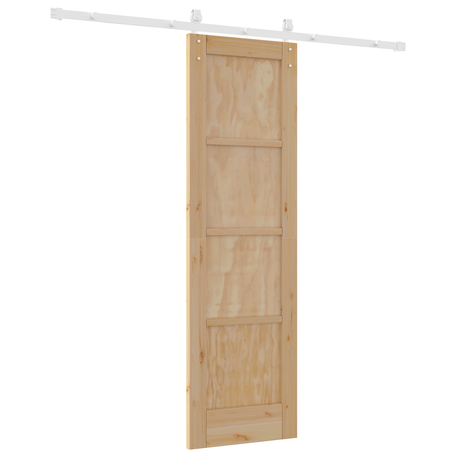 vidaXL Ușa Glisantă Manual Natural și alb 61 x 198.5 cm vidaXL Ușa Glisantă Manual Natural și alb 61 x 198.5 cm