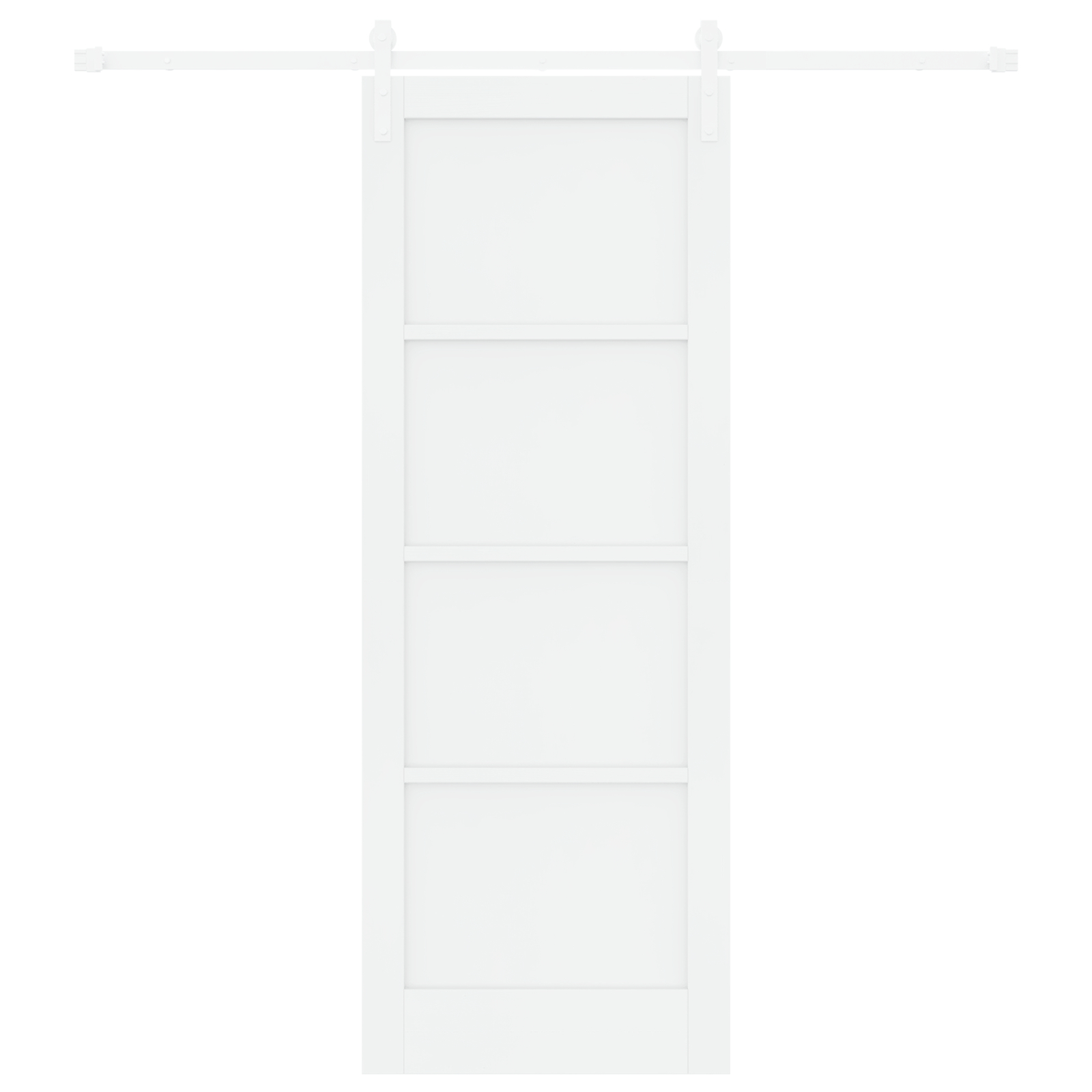 Ușa cu Glisare vidaXL cu Set de Hardware Alb 78x211 cm Lemn Solid
