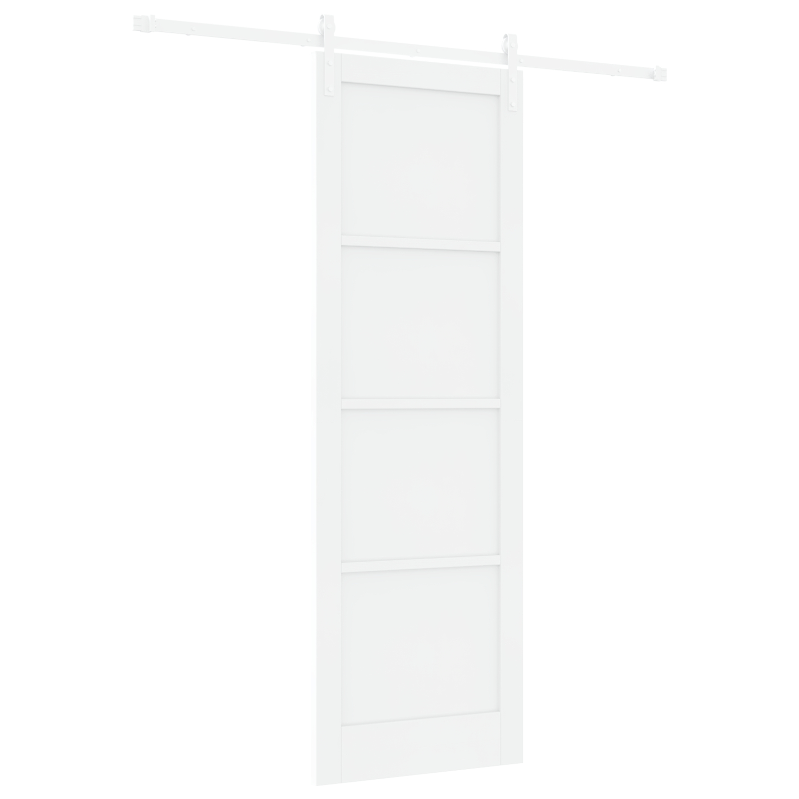 vidaXL Ușa Glisantă Manual Alb 78 x 232 cm Lemn de pin solid și oțel