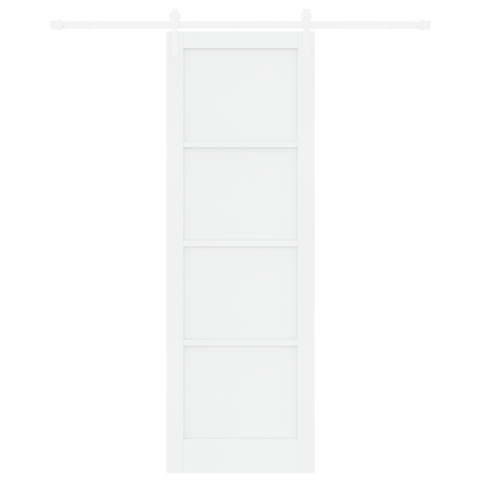 vidaXL Ușa Glisantă Manual Alb 78 x 232 cm Lemn de pin solid și oțel