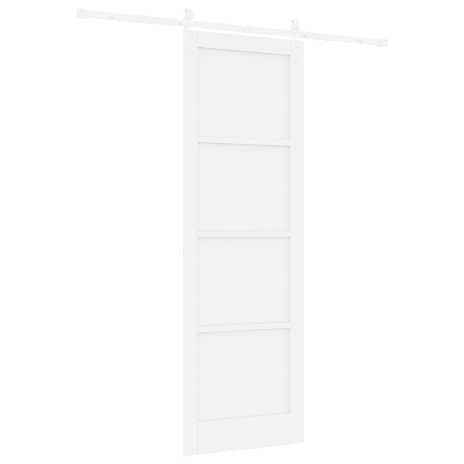 vidaXL Ușa Glisantă Manual Alb 78 x 232 cm Lemn de pin solid și oțel