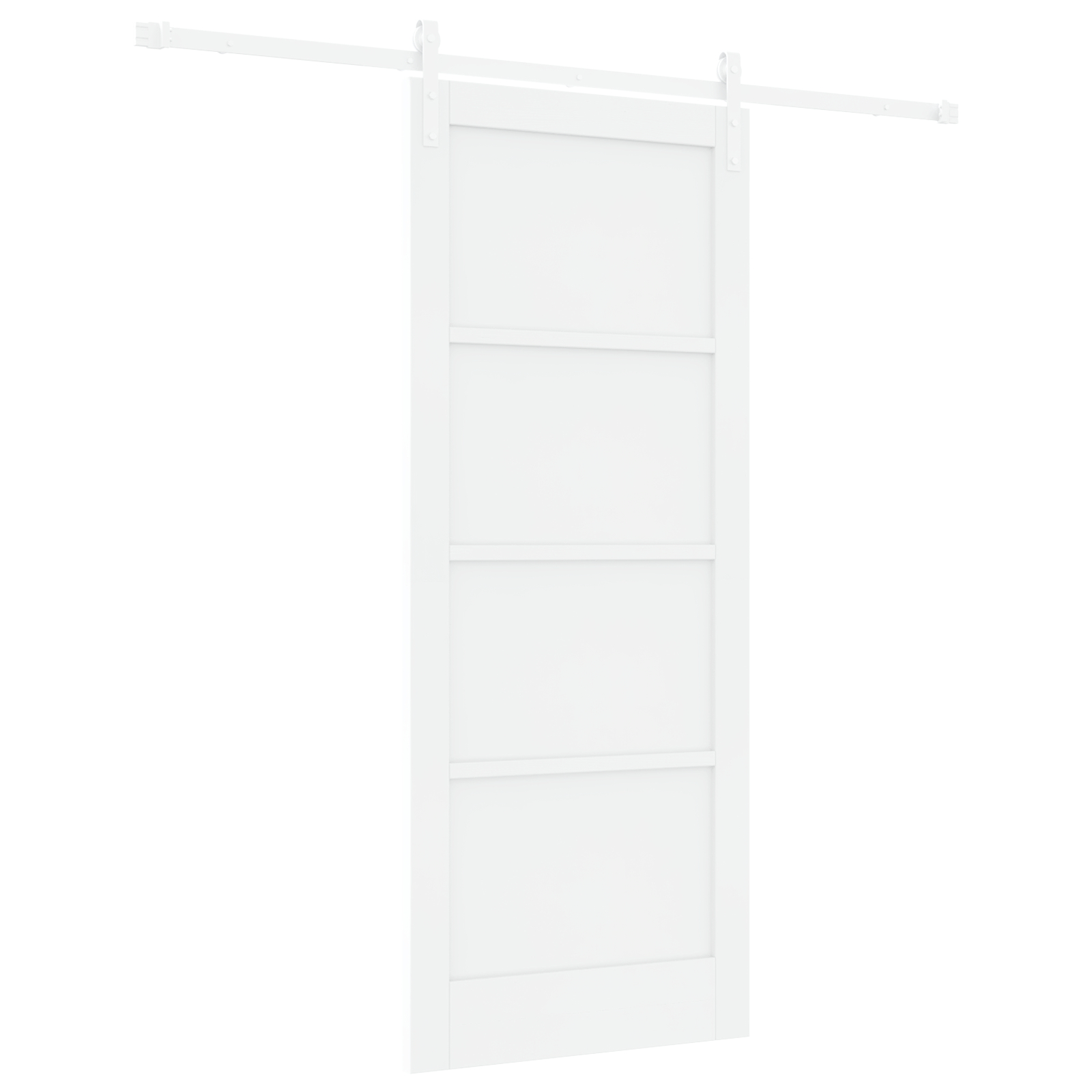 vidaXL Ușa Glisantă Manual Alb 83 x 202 cm Lemn de pin solid și oțel