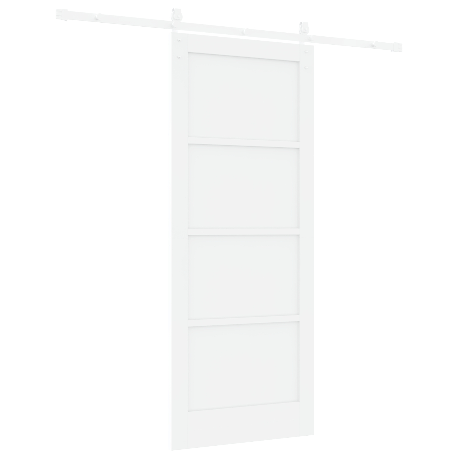 vidaXL Ușa Glisantă Manual Alb 83 x 202 cm Lemn de pin solid și oțel