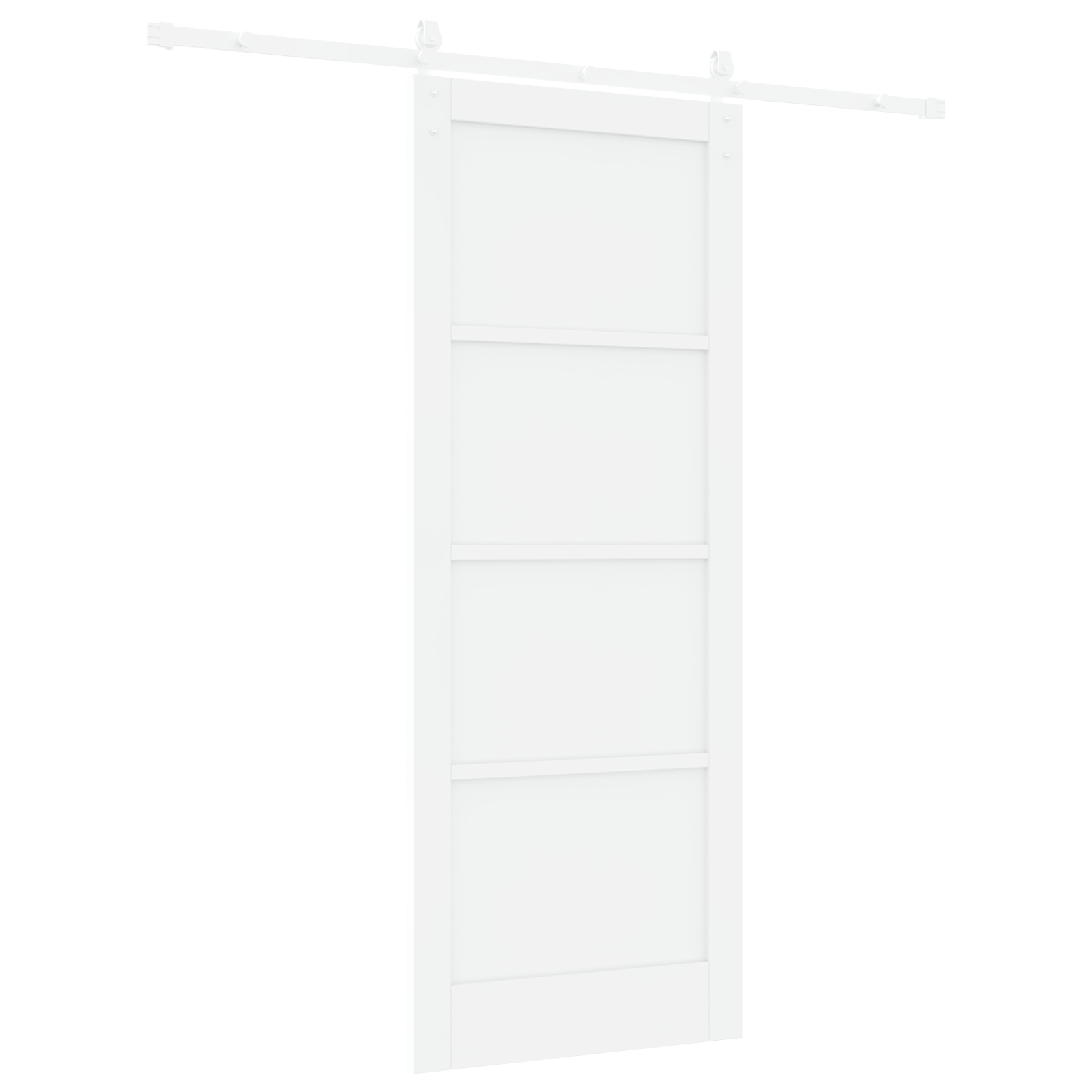 vidaXL Ușa Glisantă Manual Alb 83 x 211 cm Lemn de pin solid și oțel