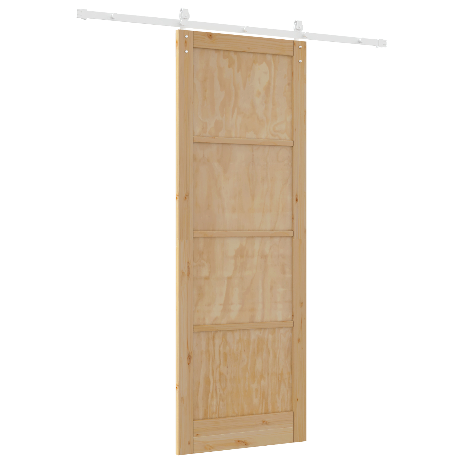 vidaXL Ușa Glisantă Manual Natural și alb 83 x 232 cm