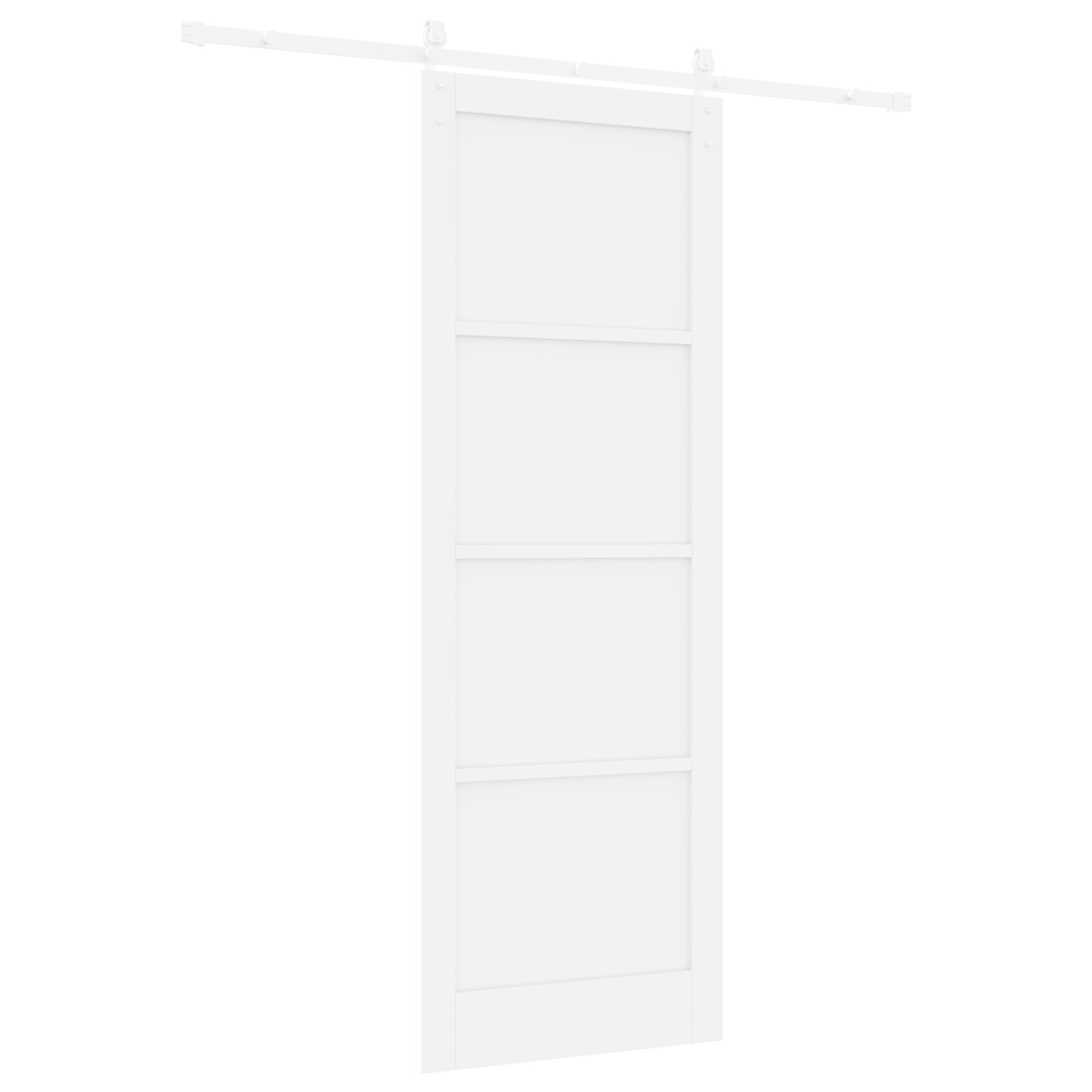 vidaXL Ușa Glisantă Manual Alb 83 x 232 cm Lemn de pin solid și oțel vidaXL Ușa Glisantă Manual Alb 83 x 232 cm Lemn de pin solid și oțel