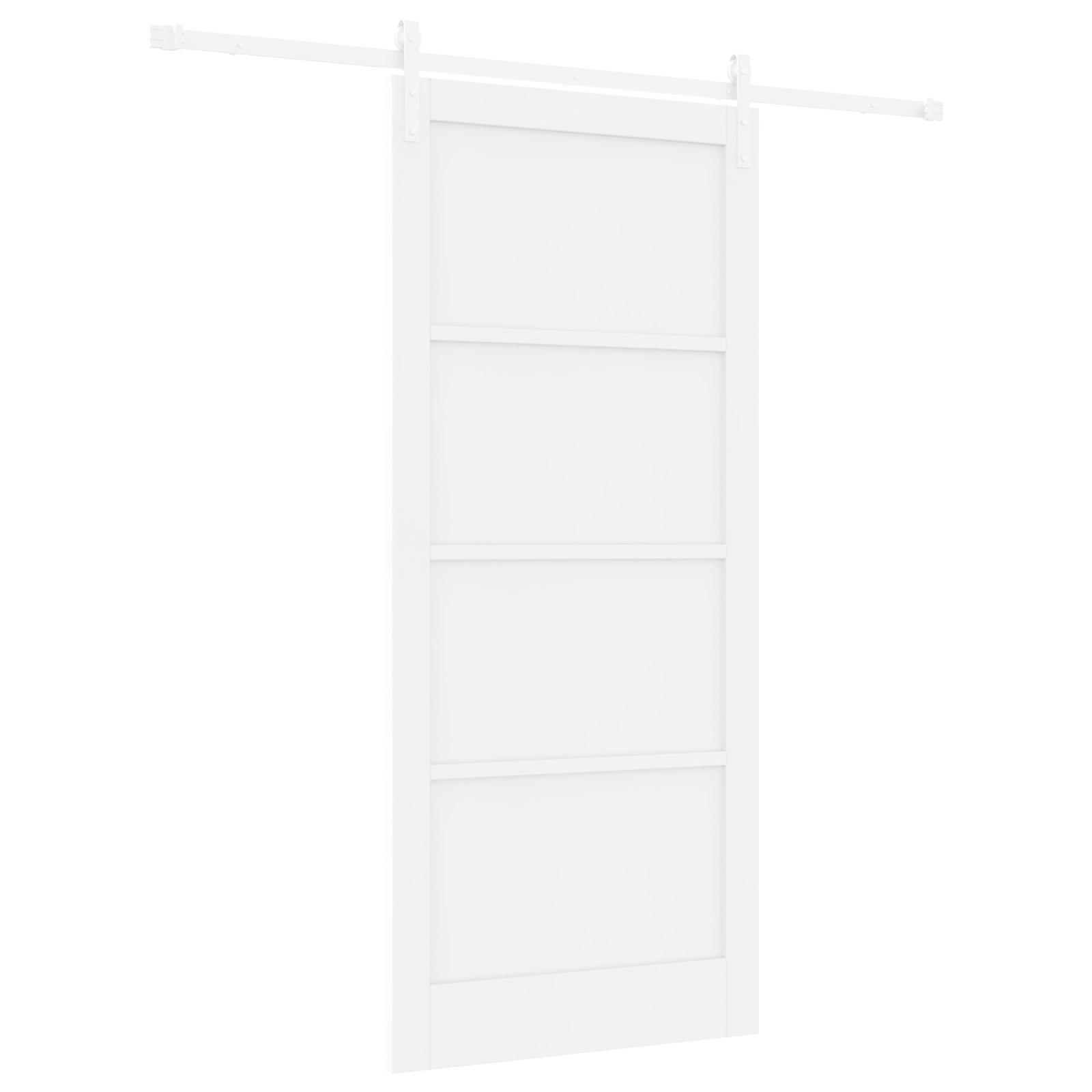 Ușa glisantă vidaXL cu kit de accesorii Alb 93x211 cm din pin solid Ușa glisantă vidaXL cu kit de accesorii Alb 93x211 cm din pin solid