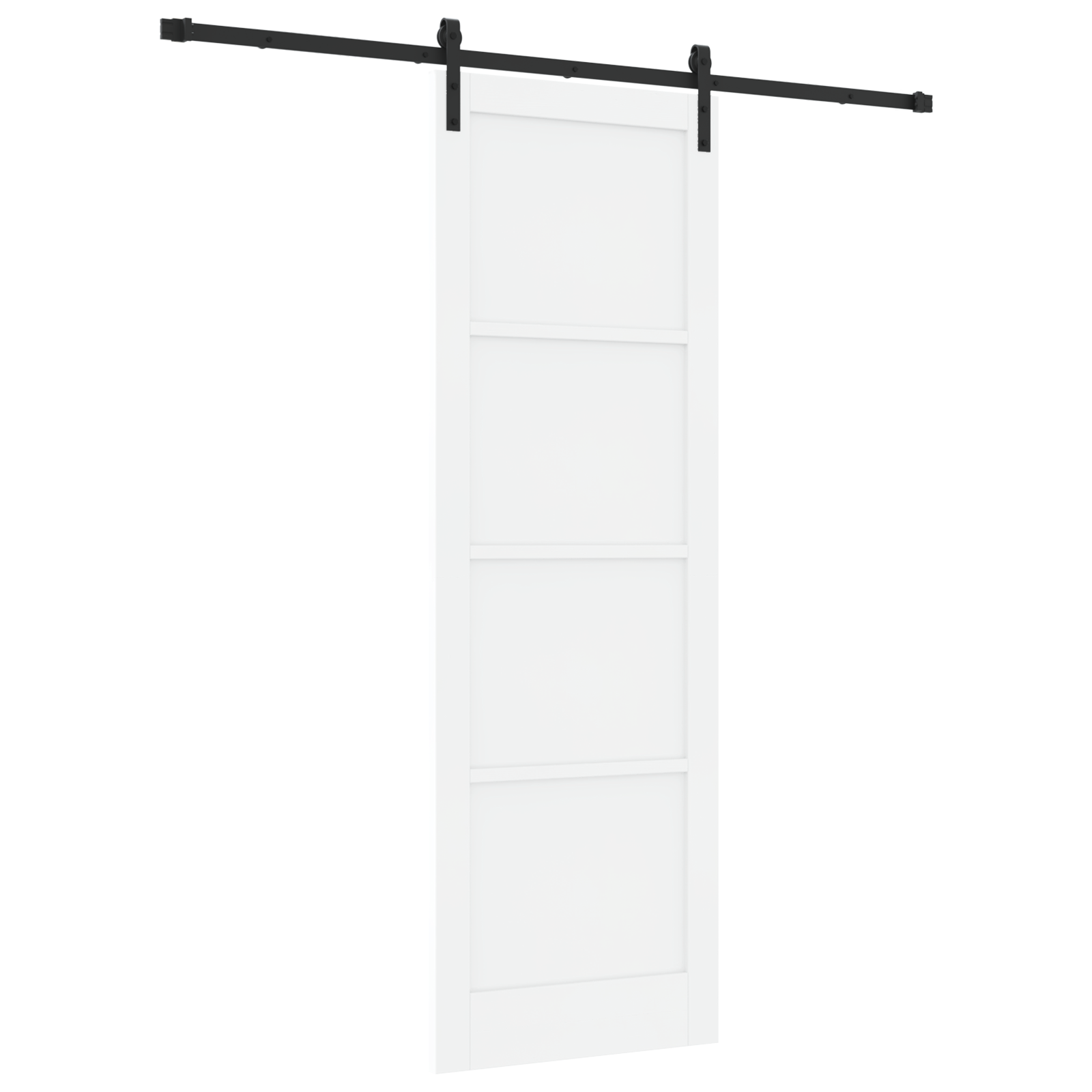 Ușă glisantă vidaXL cu feronerie albă 78x232 cm din lemn masiv de pin
