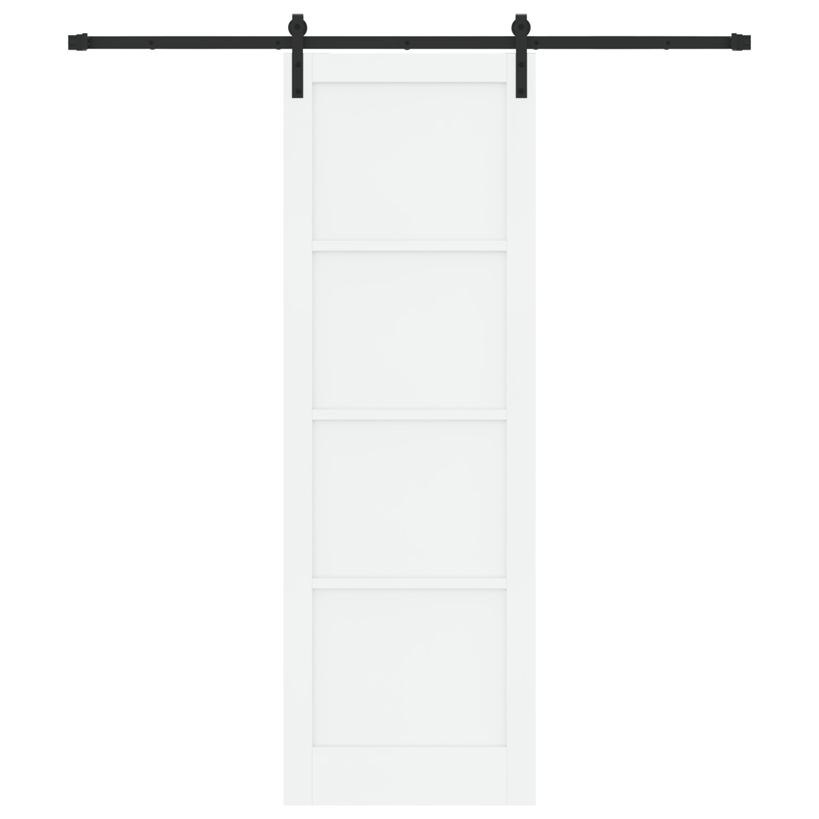Ușă glisantă vidaXL cu feronerie albă 78x232 cm din lemn masiv de pin