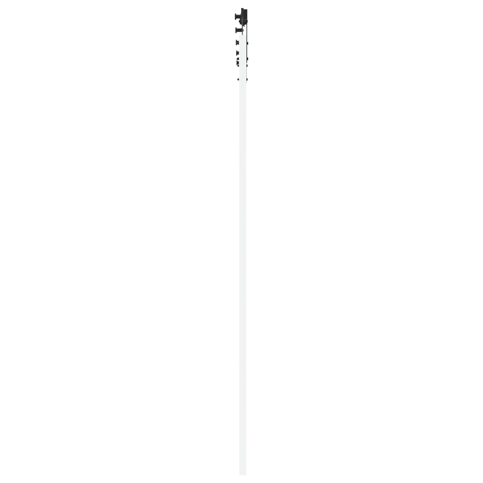 Ușă glisantă vidaXL cu feronerie albă 78x232 cm din lemn masiv de pin