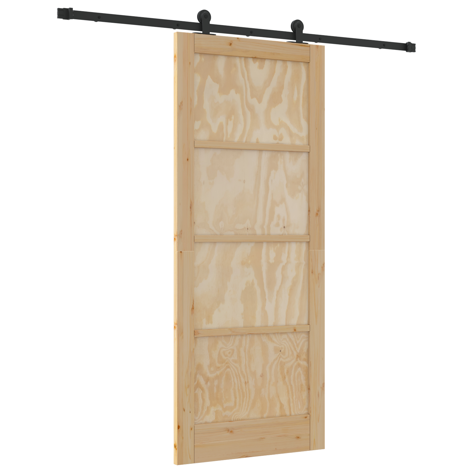 Ușă glisantă vidaXL cu accesorii 83x202 cm din lemn masiv de pin Ușă glisantă vidaXL cu accesorii 83x202 cm din lemn masiv de pin