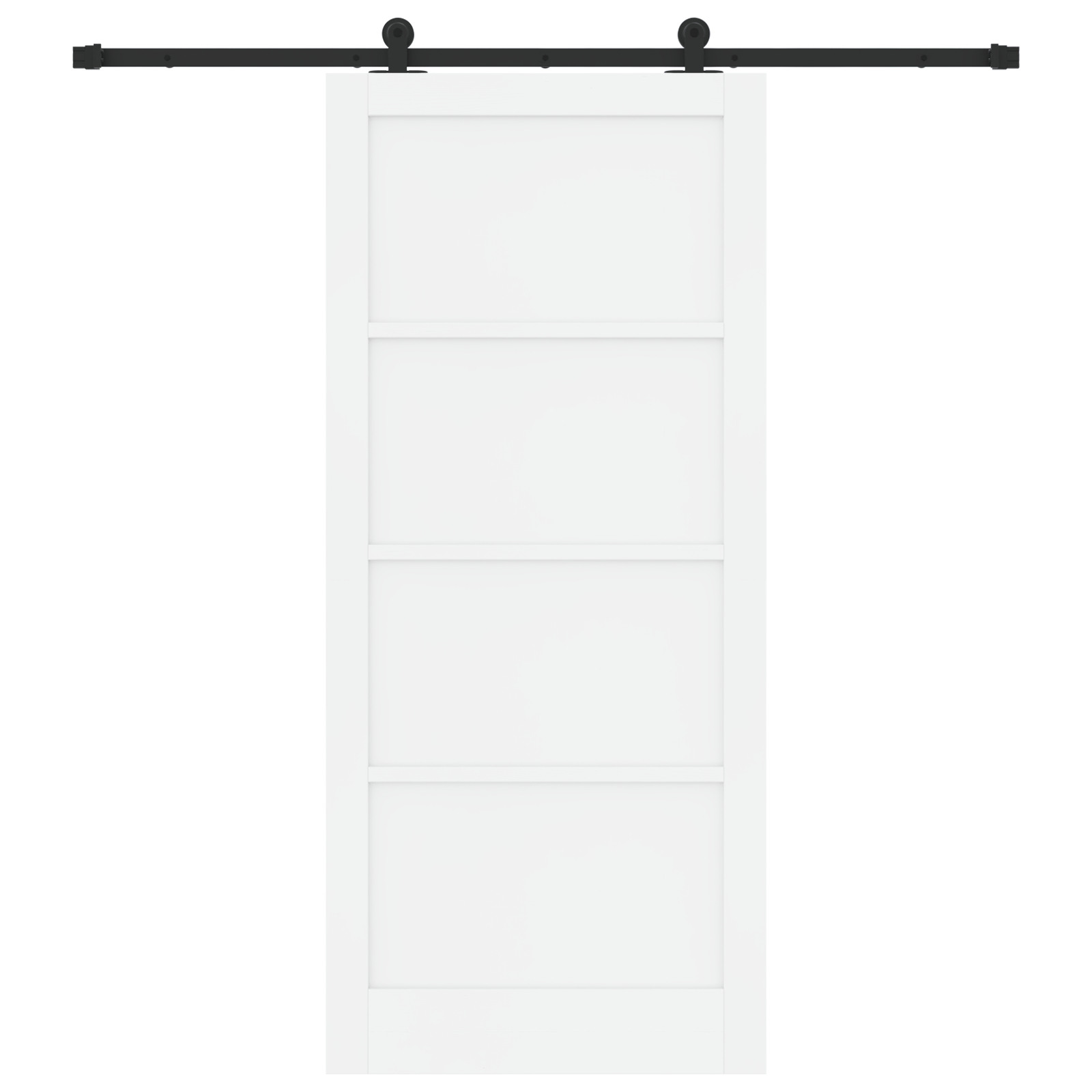 Ușa glisantă vidaXL cu set accesorii Alb 93x211 cm Lemn rezistent din pin