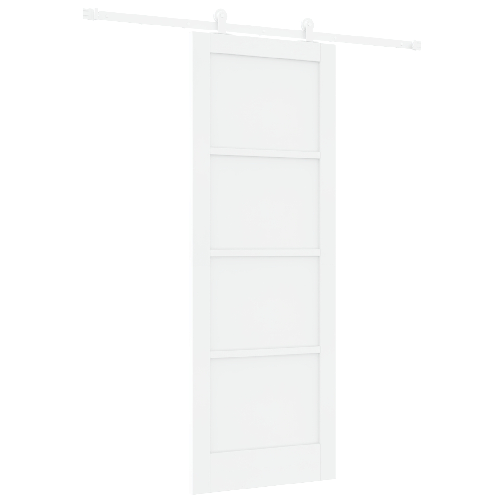 Ușa glisantă vidaXL cu accesorii alb 78x211 cm din MDF