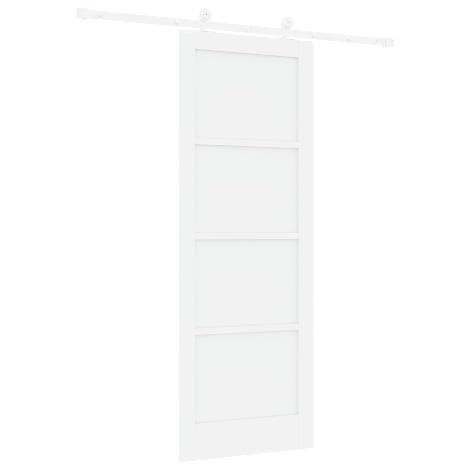 Ușa glisantă vidaXL cu accesorii alb 78x211 cm din MDF