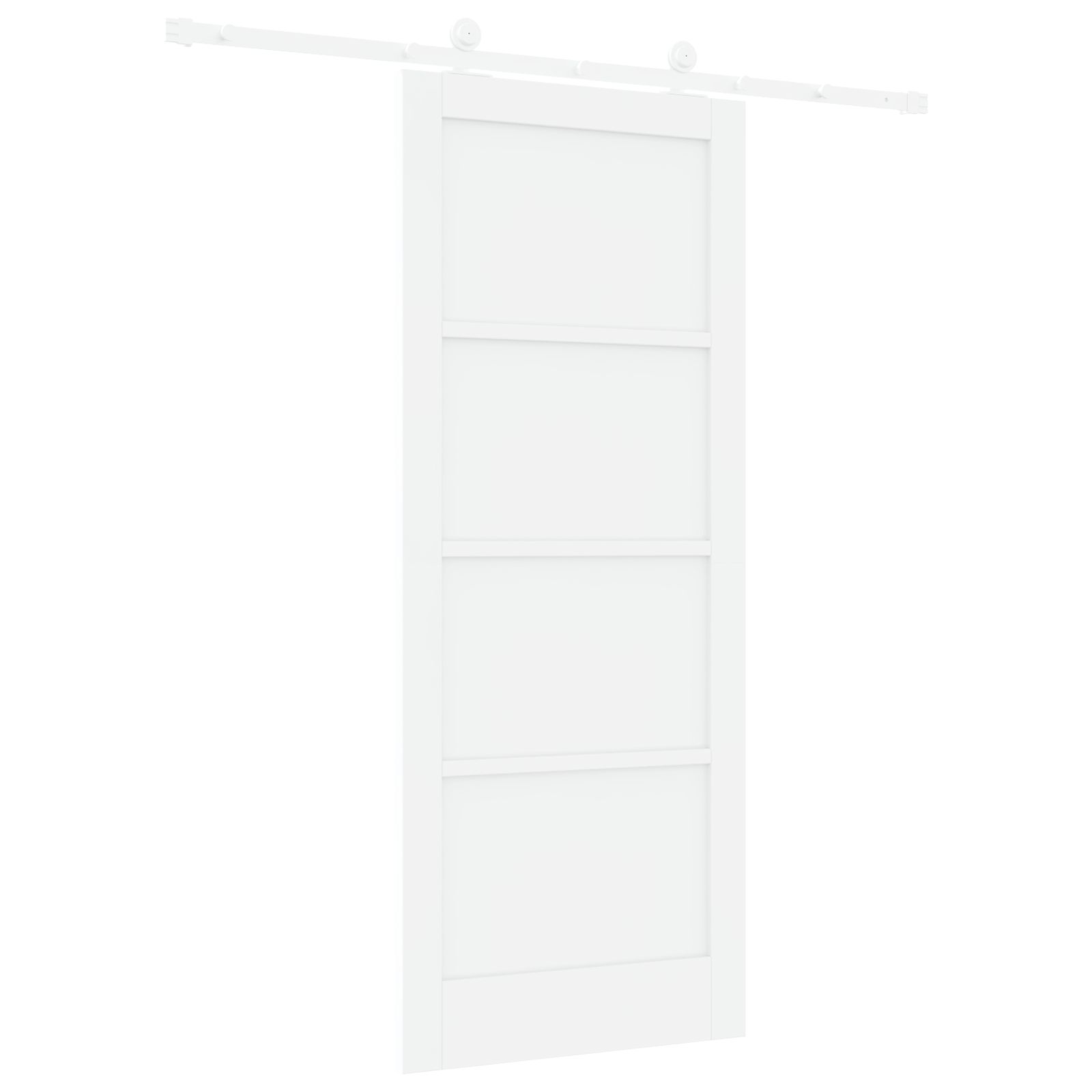Ușă glisantă vidaXL cu accesorii Alb 83x202 cm Lemn masiv Pin