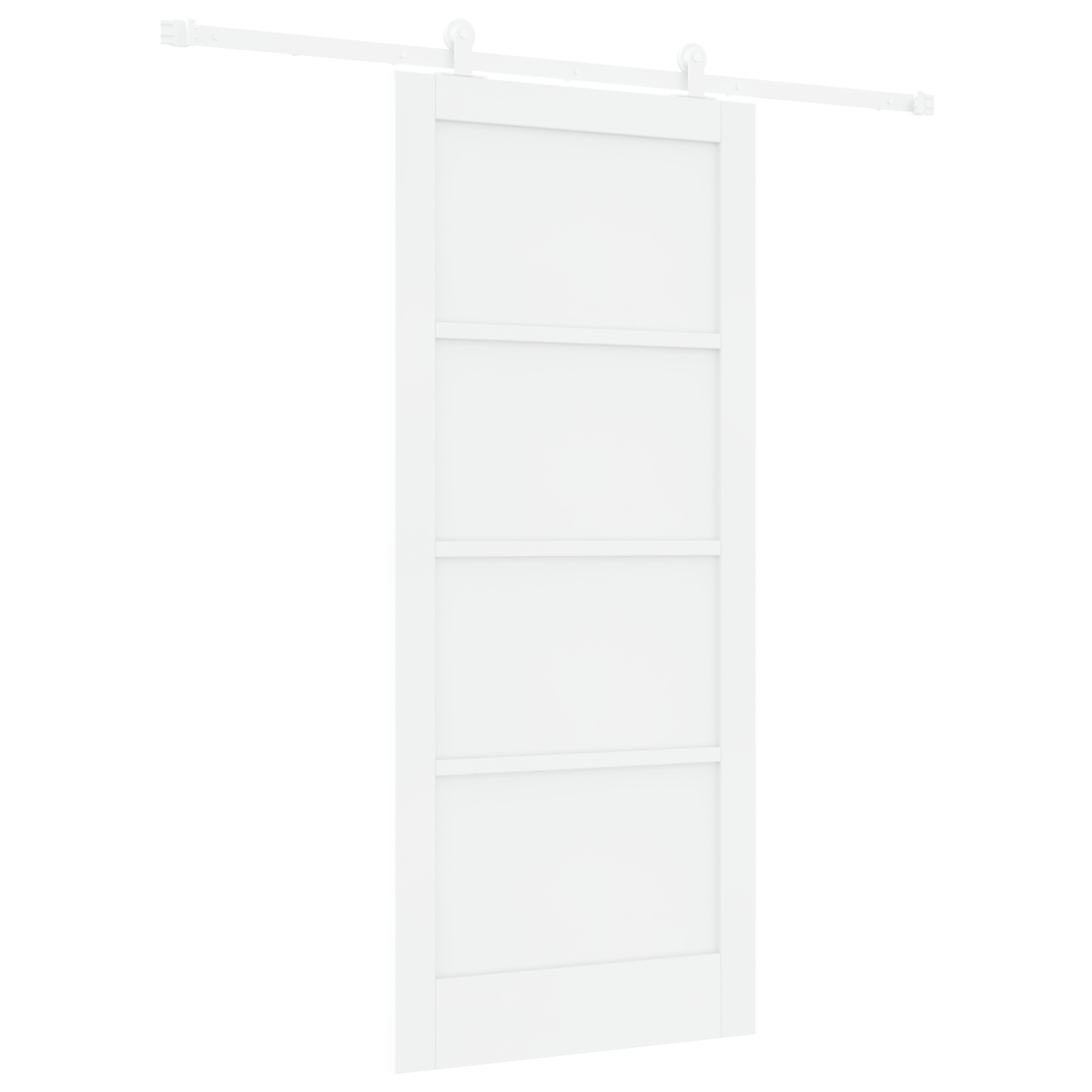 Ușă glisantă vidaXL cu accesorii Alb 86x198.5 cm Lemn masiv Pin