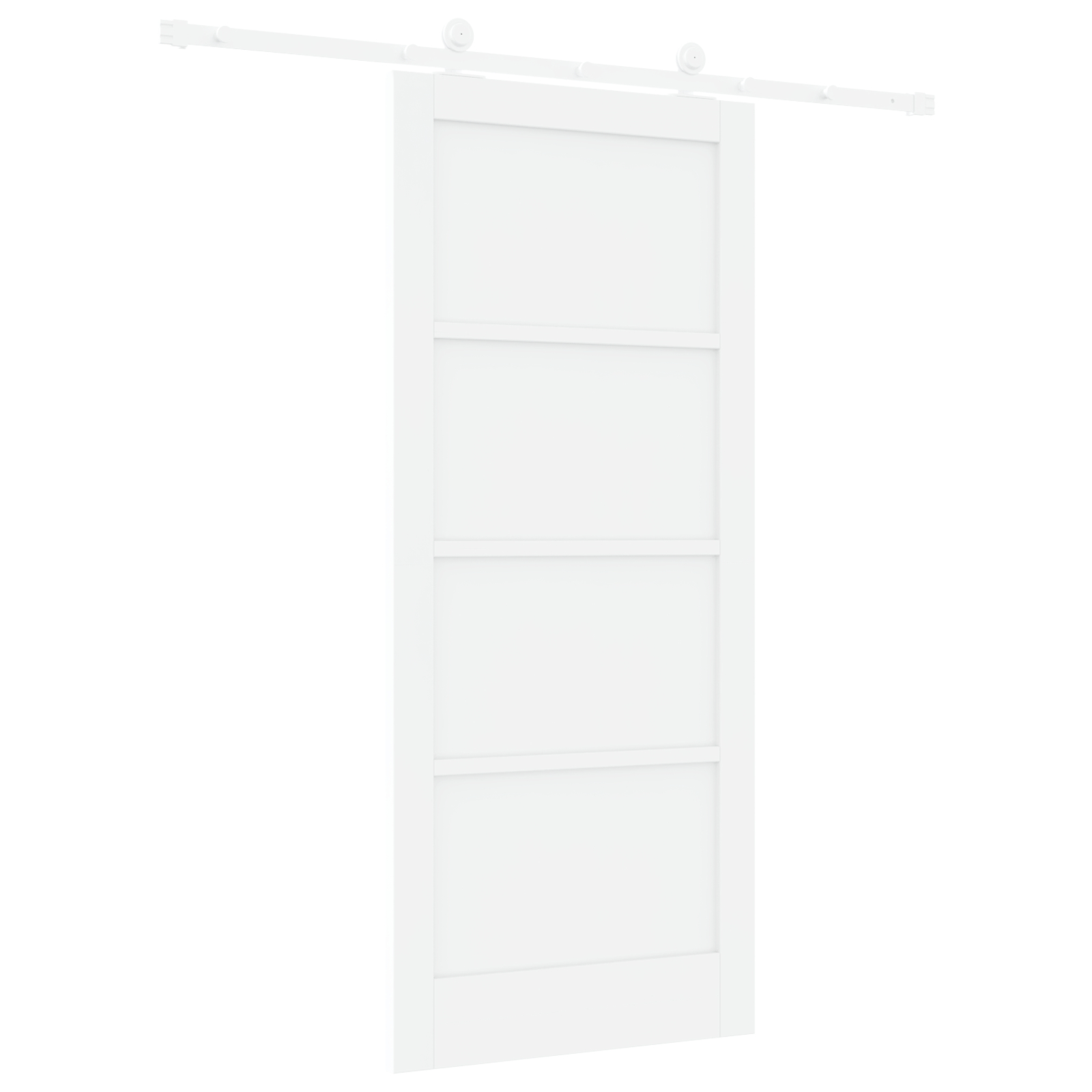 Ușă glisantă vidaXL cu accesorii Alb 86x198.5 cm Lemn masiv Pin