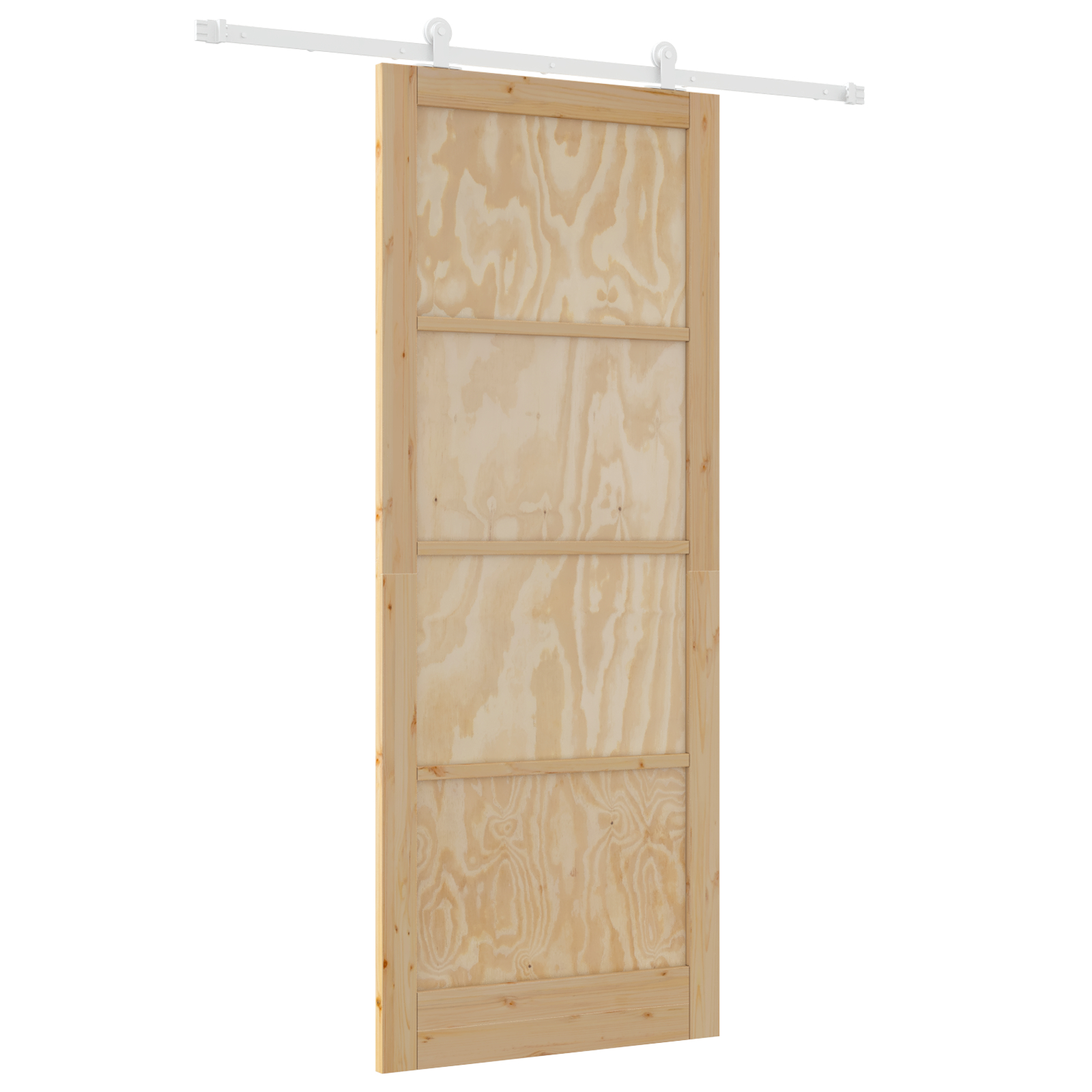 Ușa glisantă vidaXL cu set de accesorii 'ORKDAL'din lemn masiv de pin