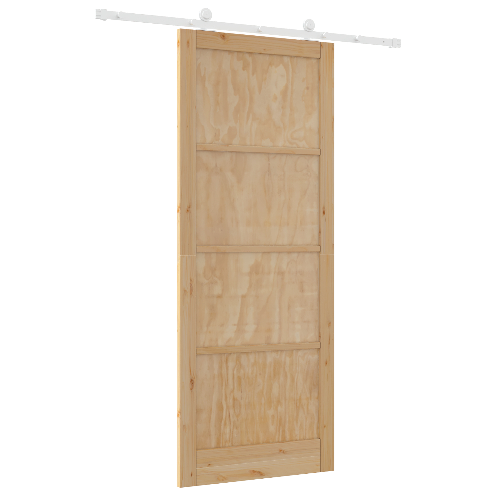 Ușa glisantă vidaXL cu set de accesorii 'ORKDAL'din lemn masiv de pin