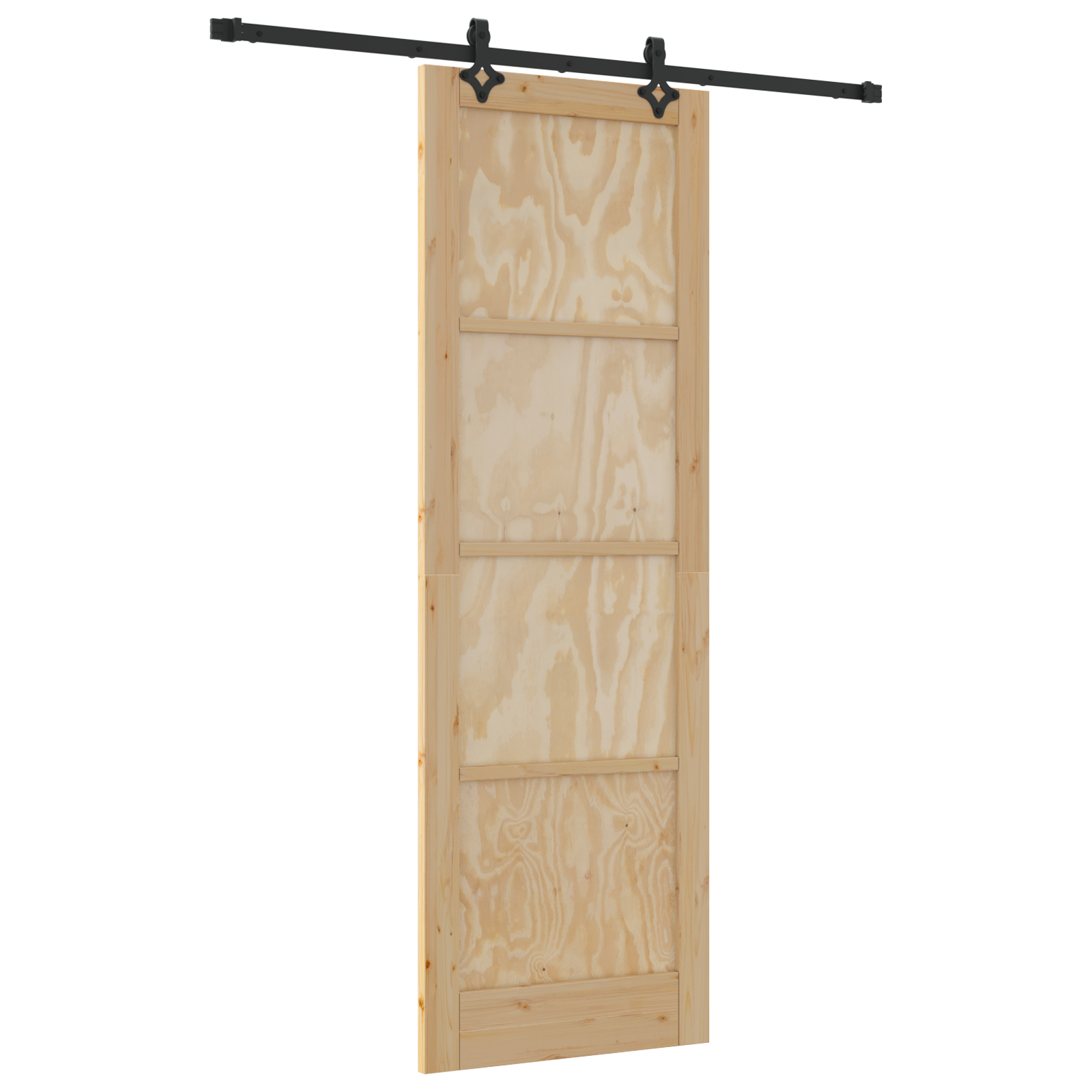 Ușa Glisantă vidaXL cu Set de Accesorii 78x232 cm Lemn Solid Pin