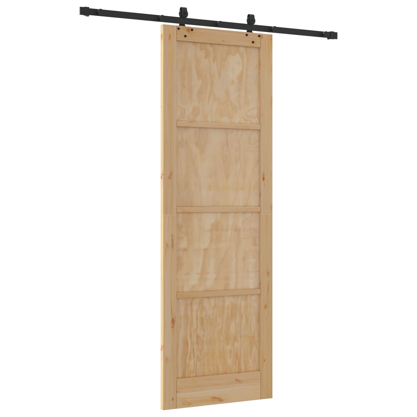 Ușa Glisantă vidaXL cu Set de Accesorii 78x232 cm Lemn Solid Pin