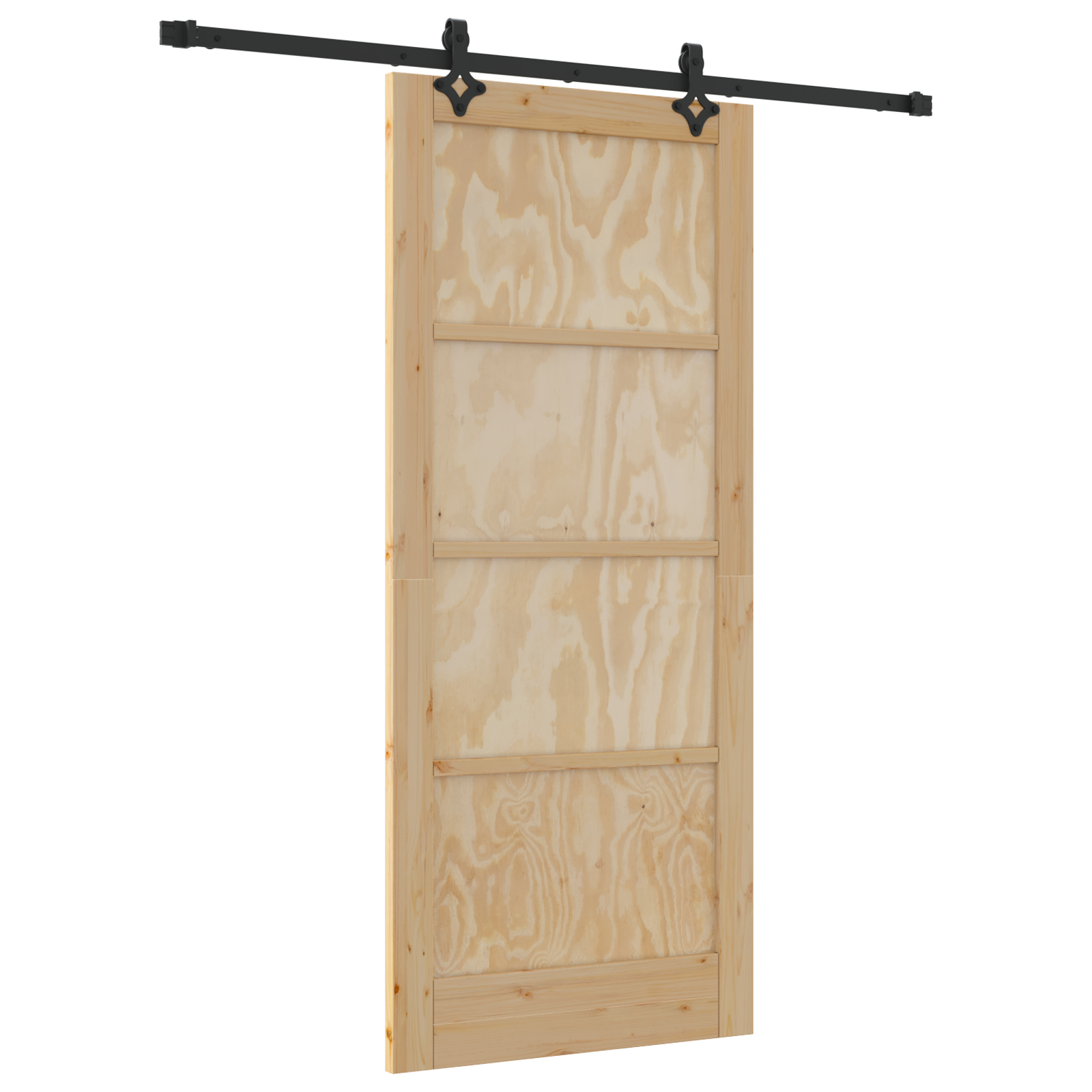 Ușă glisantă vidaXL cu accesorii 86x198.5 cm din lemn masiv de pin Ușă glisantă vidaXL cu accesorii 86x198.5 cm din lemn masiv de pin