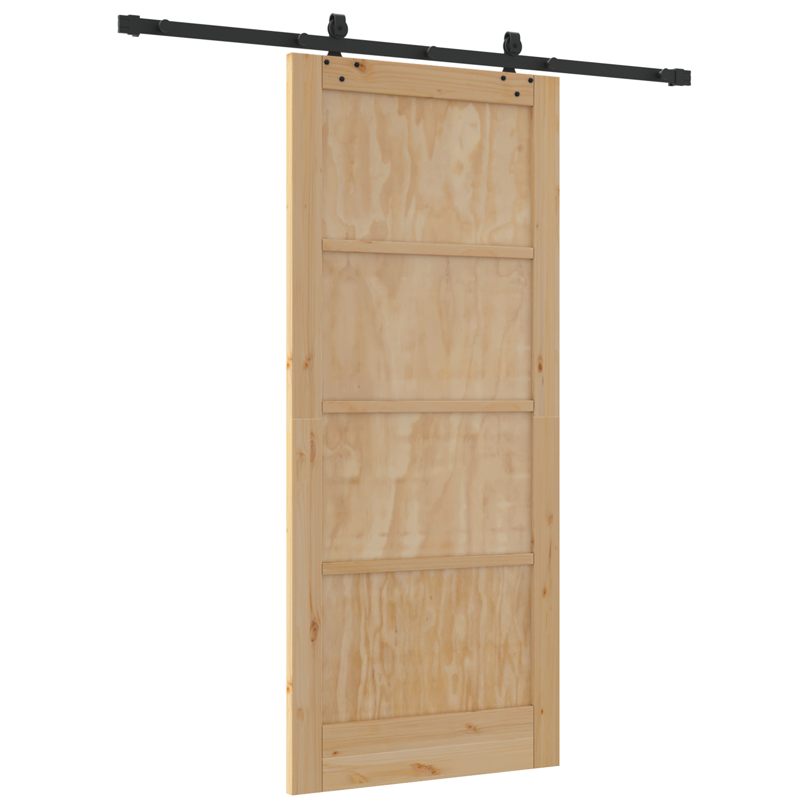Ușă glisantă vidaXL cu accesorii 86x198.5 cm din lemn masiv de pin Ușă glisantă vidaXL cu accesorii 86x198.5 cm din lemn masiv de pin
