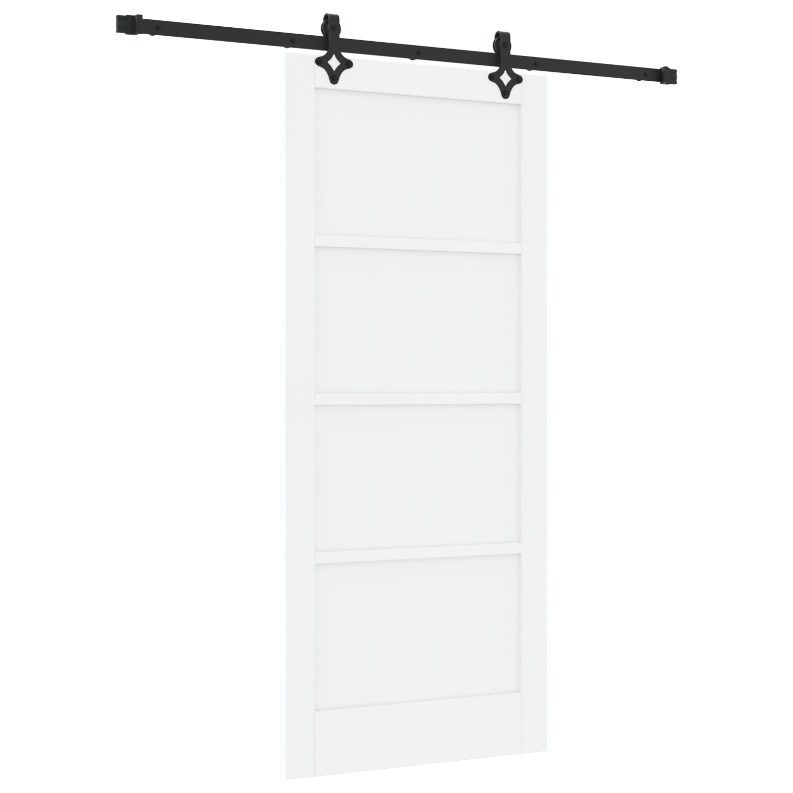 vidaXL Ușă Culisantă Manual Alb și negru 86 x 198.5 cm vidaXL Ușă Culisantă Manual Alb și negru 86 x 198.5 cm