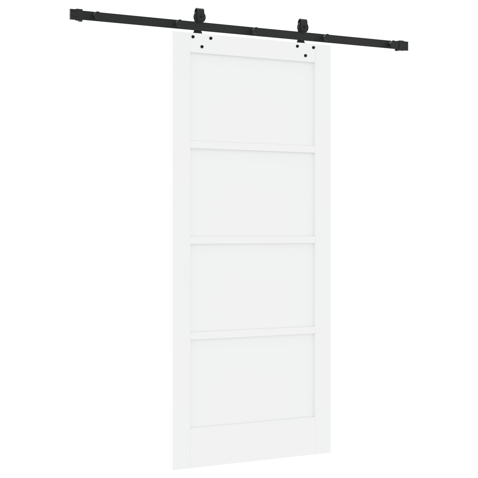 vidaXL Ușă Culisantă Manual Alb și negru 86 x 198.5 cm vidaXL Ușă Culisantă Manual Alb și negru 86 x 198.5 cm