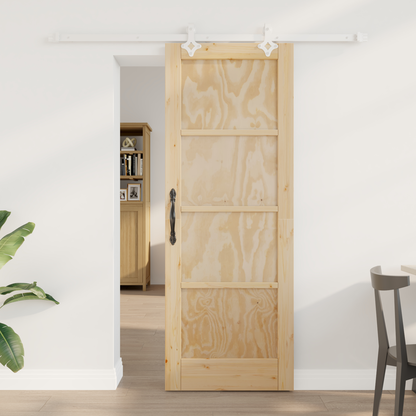 vidaXL Ușă Culisantă Manual Natural și alb 73.5 x 198.5 cm vidaXL Ușă Culisantă Manual Natural și alb 73.5 x 198.5 cm